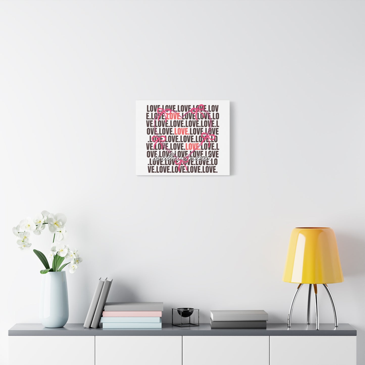 Love-Themed Canvas Art, Heart Wall Decor, Valentine's Gift, Romantic Home Decor, Engagement Present