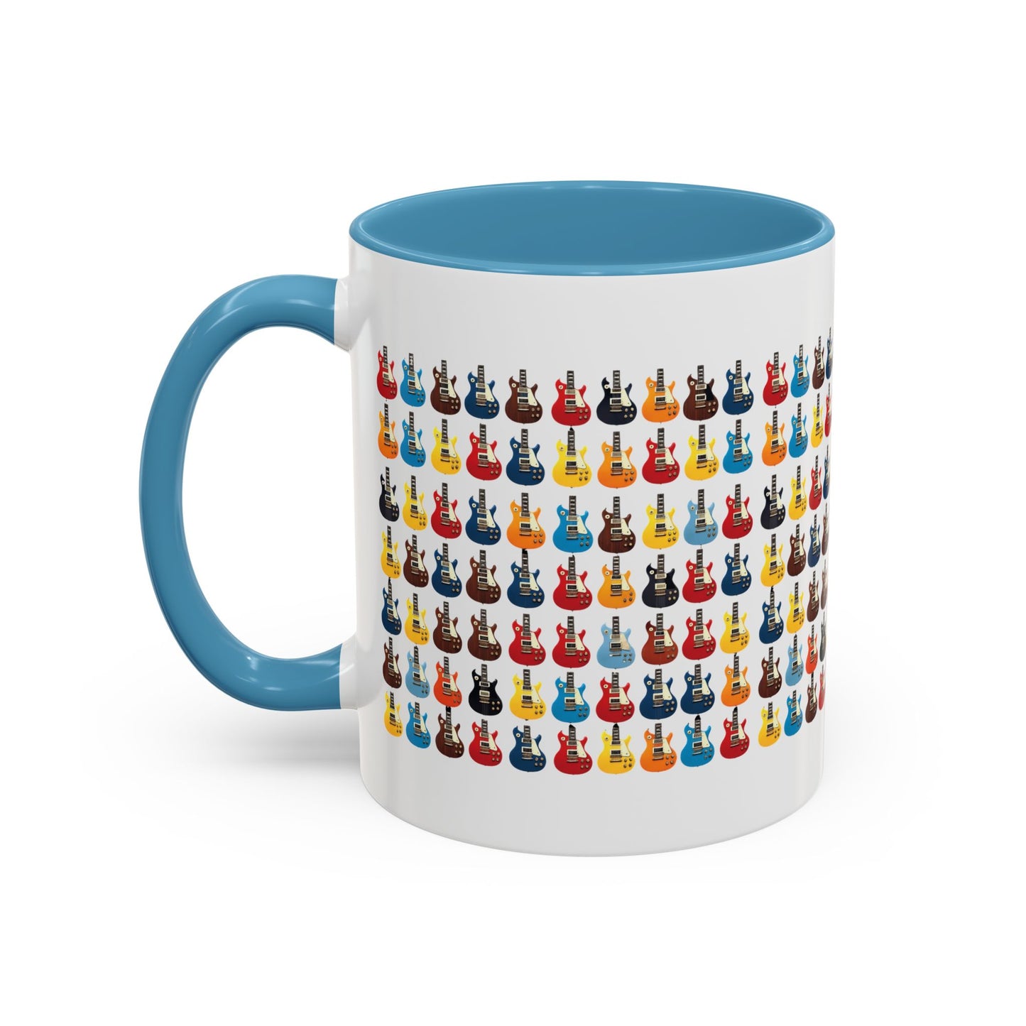 Coffee Mug - Wall of Guitars Design - Music Lover Gift