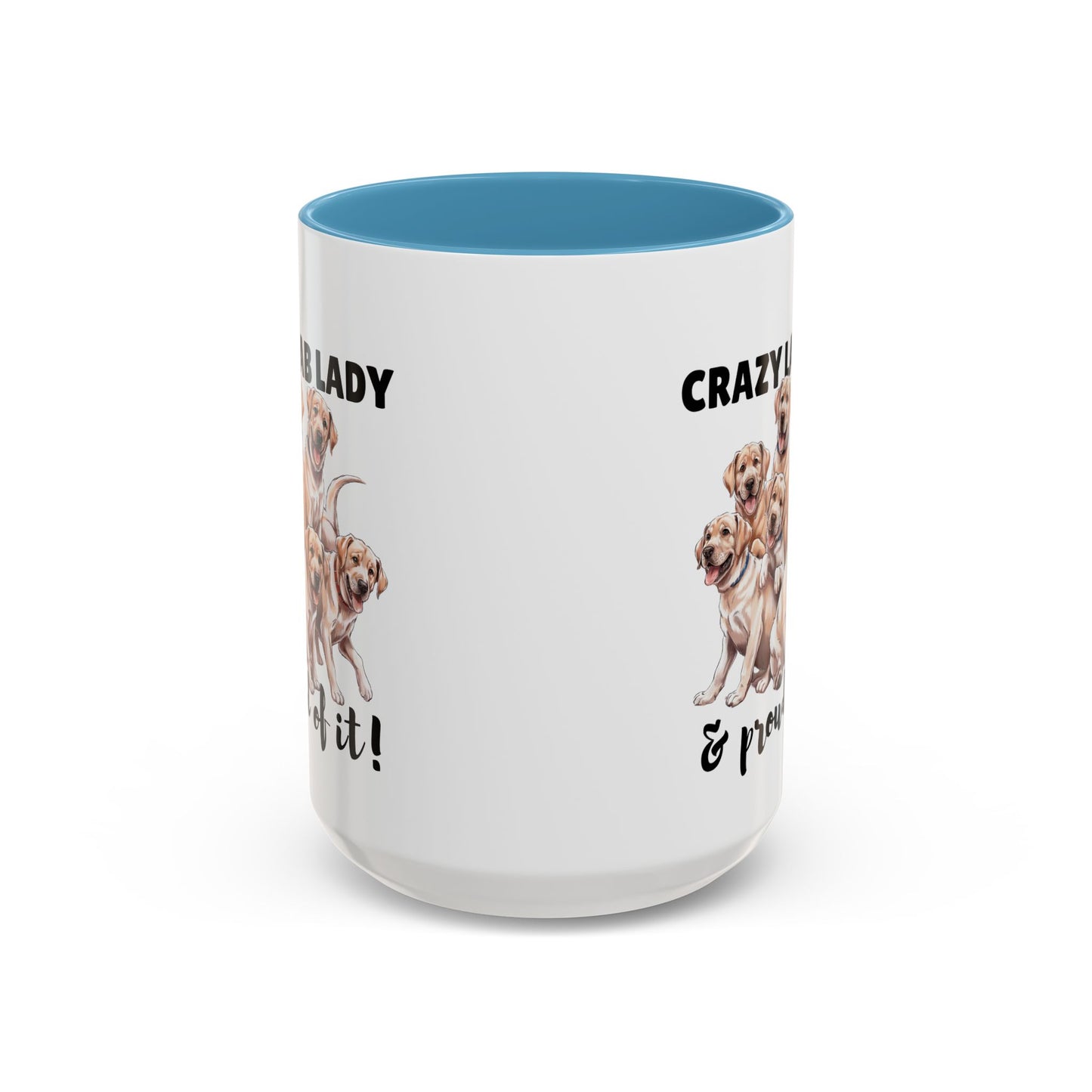 Crazy Lab Lady Coffee Mug - Dog Lover Gift, Pet Mom Mug, Funny Lab Dog Mug, Coffee Cup for Dog Owners, Animal Lover's Accessories