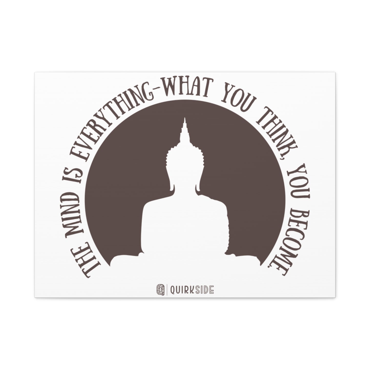 Mindfulness Buddha Canvas Art, Inspirational Wall Decor, Meditation Quote Print, Zen Home Decor, Gift for Yogis and Mindfulness Lovers