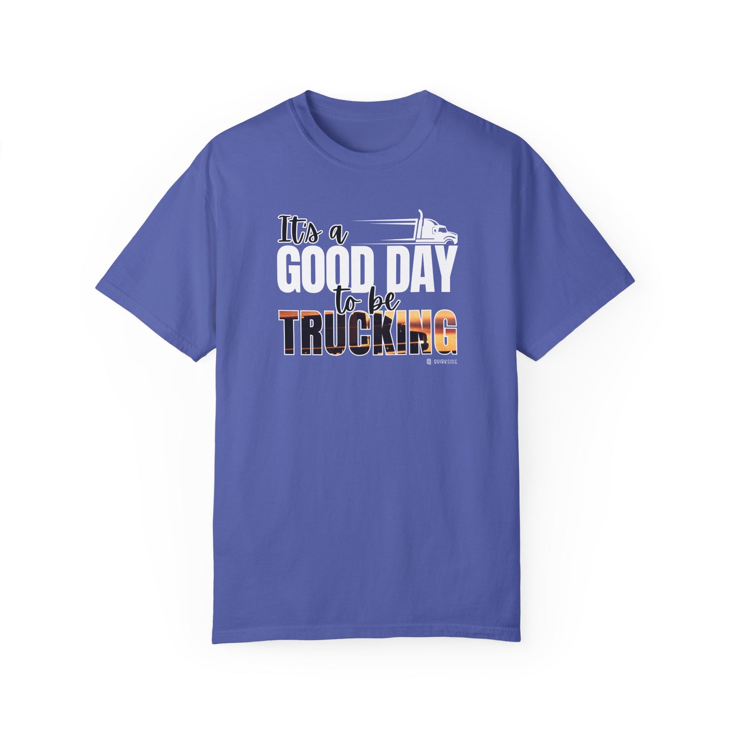Trucking T-shirt, Truckers Tee, Highway Driver Shirt, On The Road Top, Unisex Tee, Comfortable Garment-Dyed Shirt