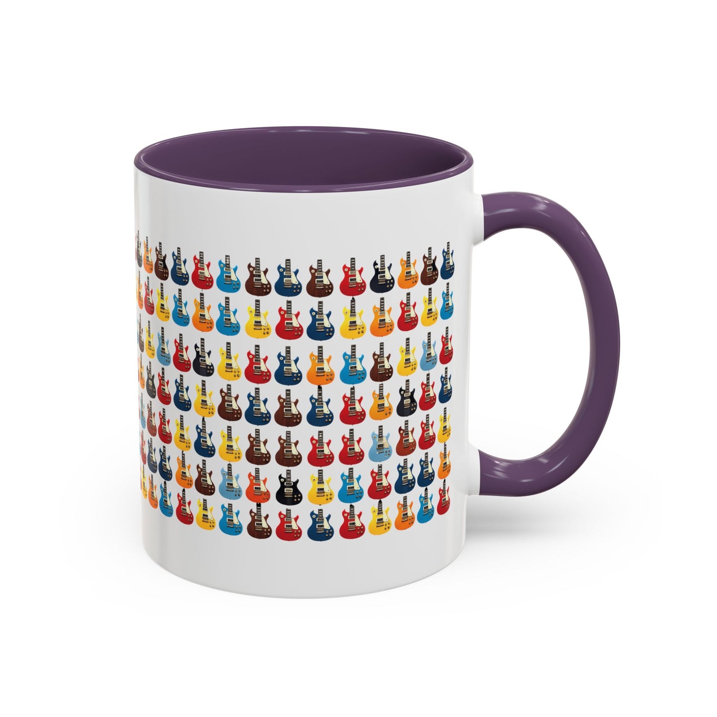Coffee Mug - Wall of Guitars Design - Music Lover Gift