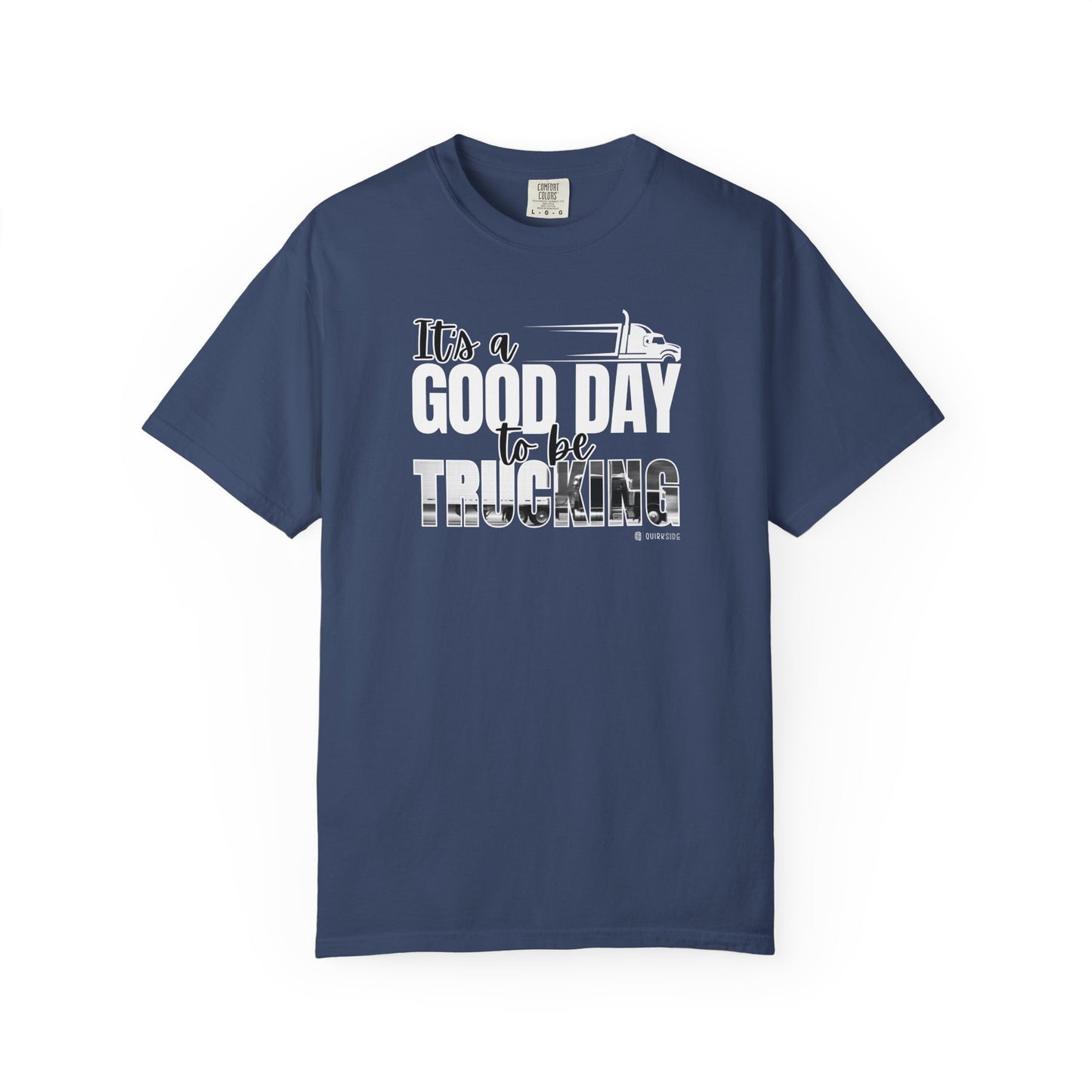 Trucking T-shirt, Truckers Tee, Highway Driver Shirt, On The Road Top, Unisex Tee, Comfortable Garment-Dyed Shirt