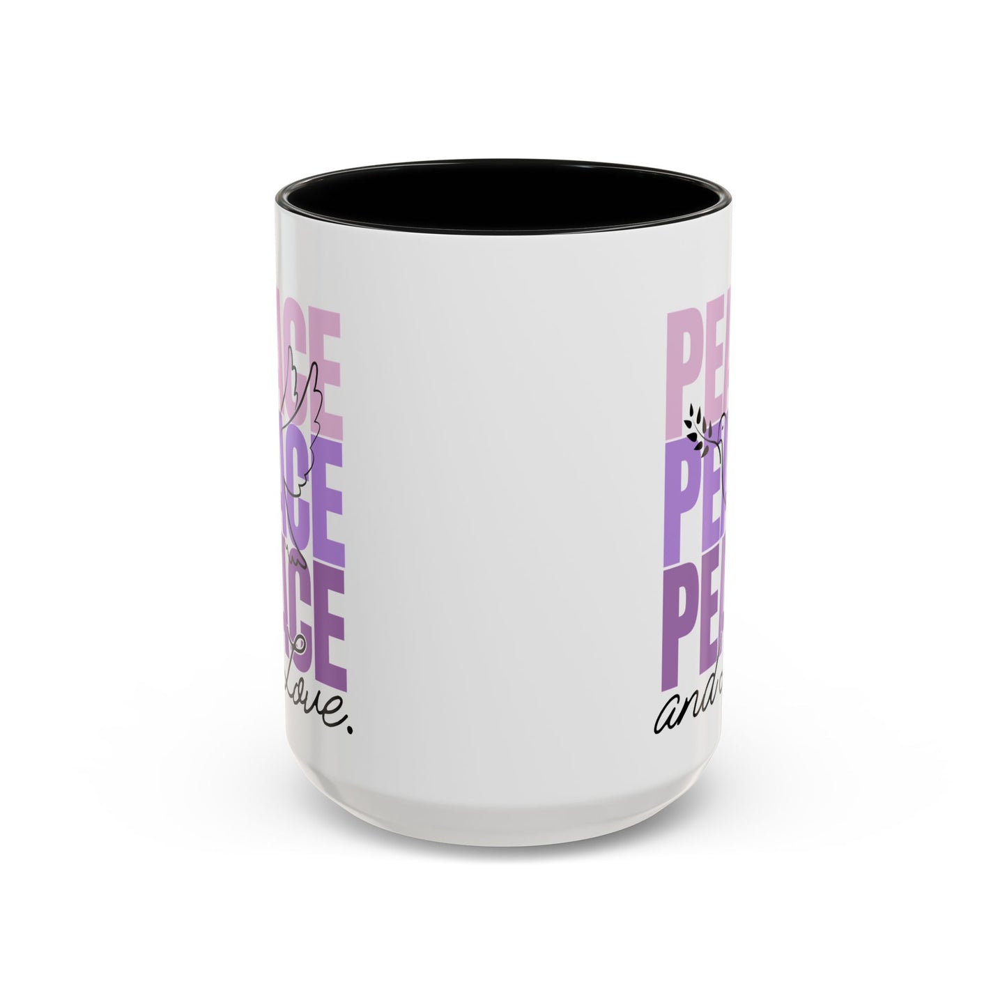 Peace and Love Accent Mug