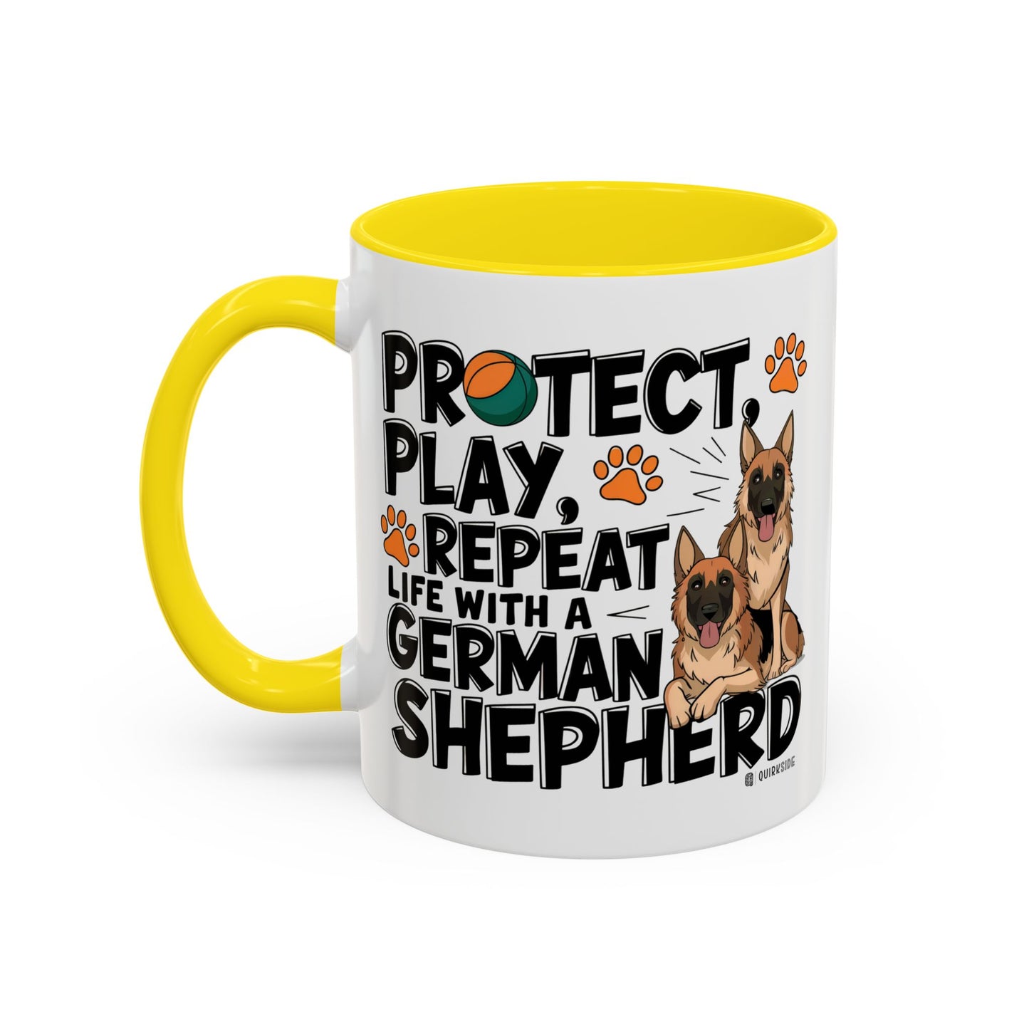 German Shepherd Lover's Accent Coffee Mug - Perfect Gift for Dog Owners, Pet Lovers, Birthdays, Holidays, Home Decor