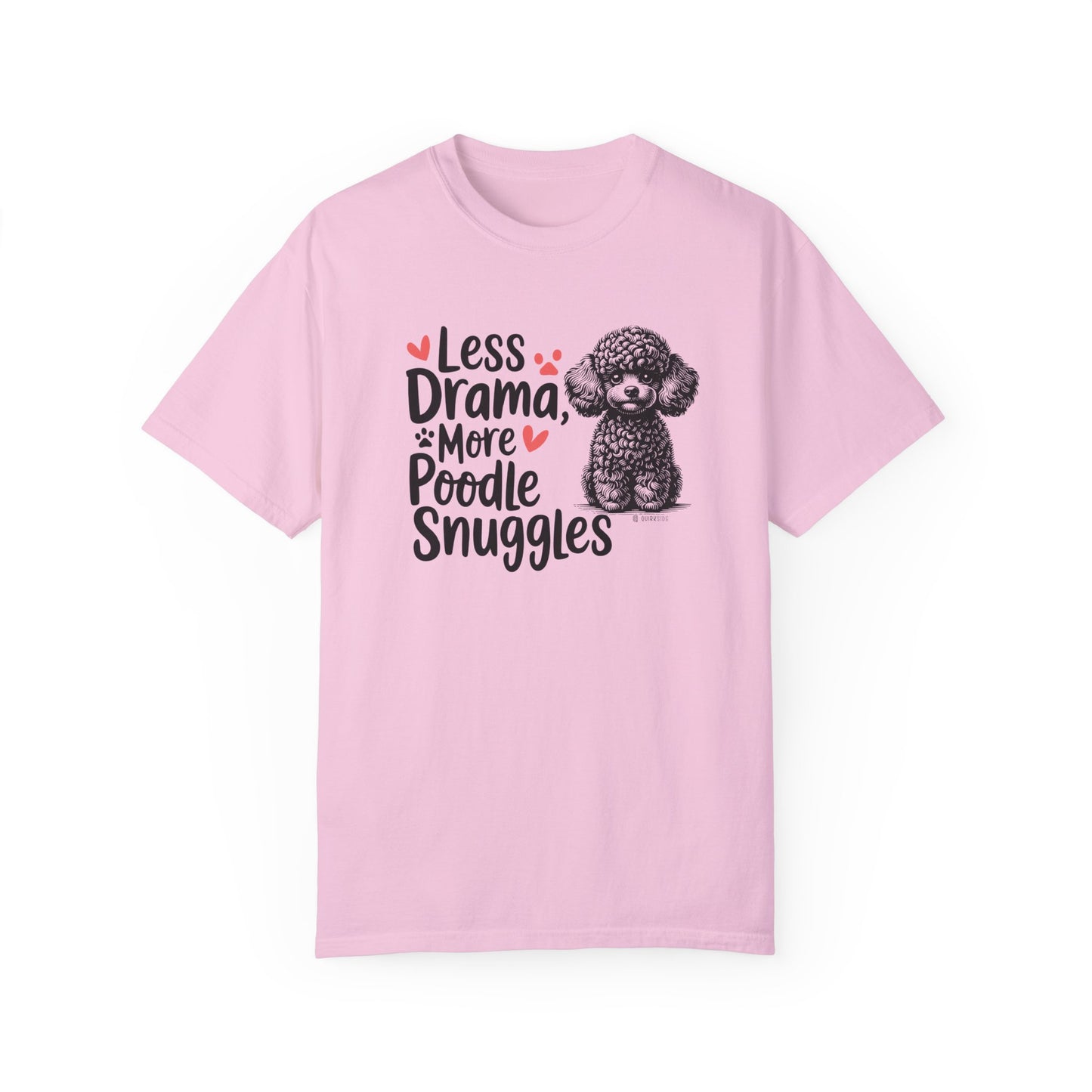 Poodle Lover T-shirt, Dog Owner Shirt, Cute Unisex Tee, Garment-Dyed Top, Dog Mom Dad Gift, Pet Lover Apparel, Animal Graphic Tee