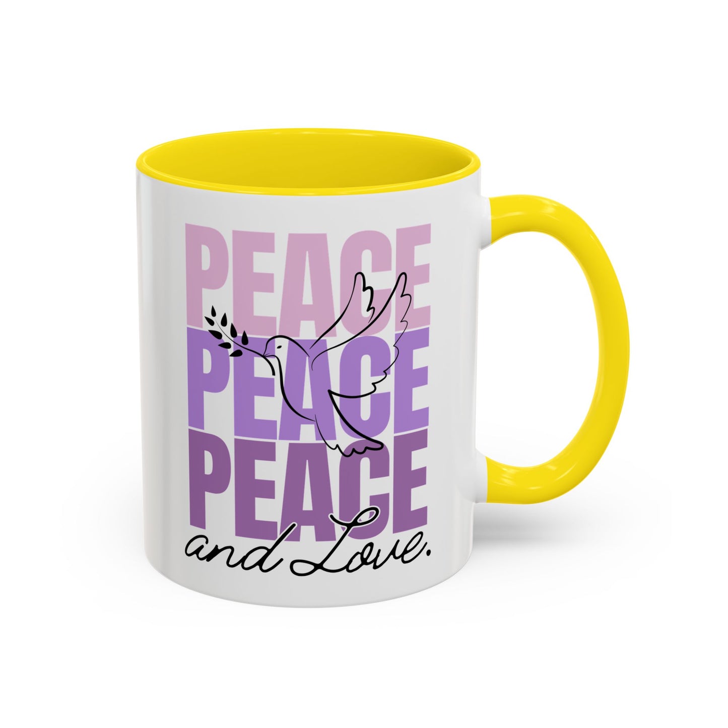 Peace and Love Accent Mug