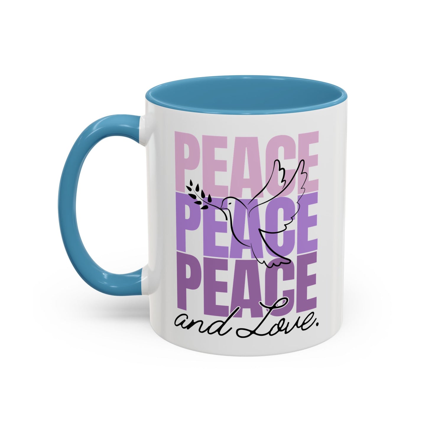 Peace and Love Accent Mug