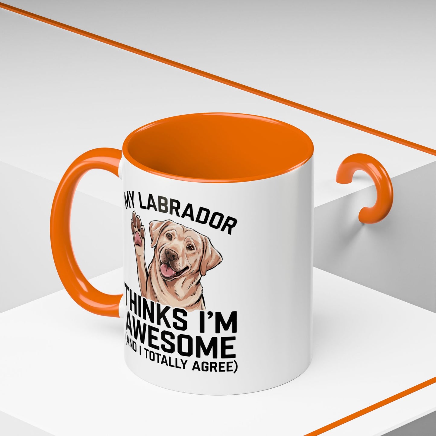 Labrador Coffee Mug – My Labrador Thinks I'm Awesome (Unique Gift for Dog Lovers, Pet Owners, Fun Coffee Cup)
