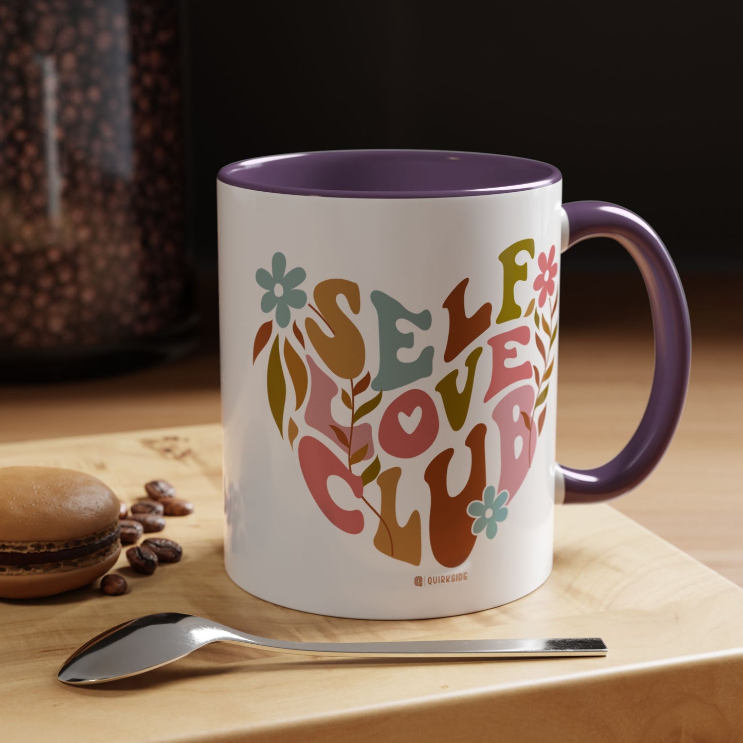 Self Love Club Coffee Mug - Empowering Floral Design, Great for Gifts, Self-Care, Friends, Motivational Mugs