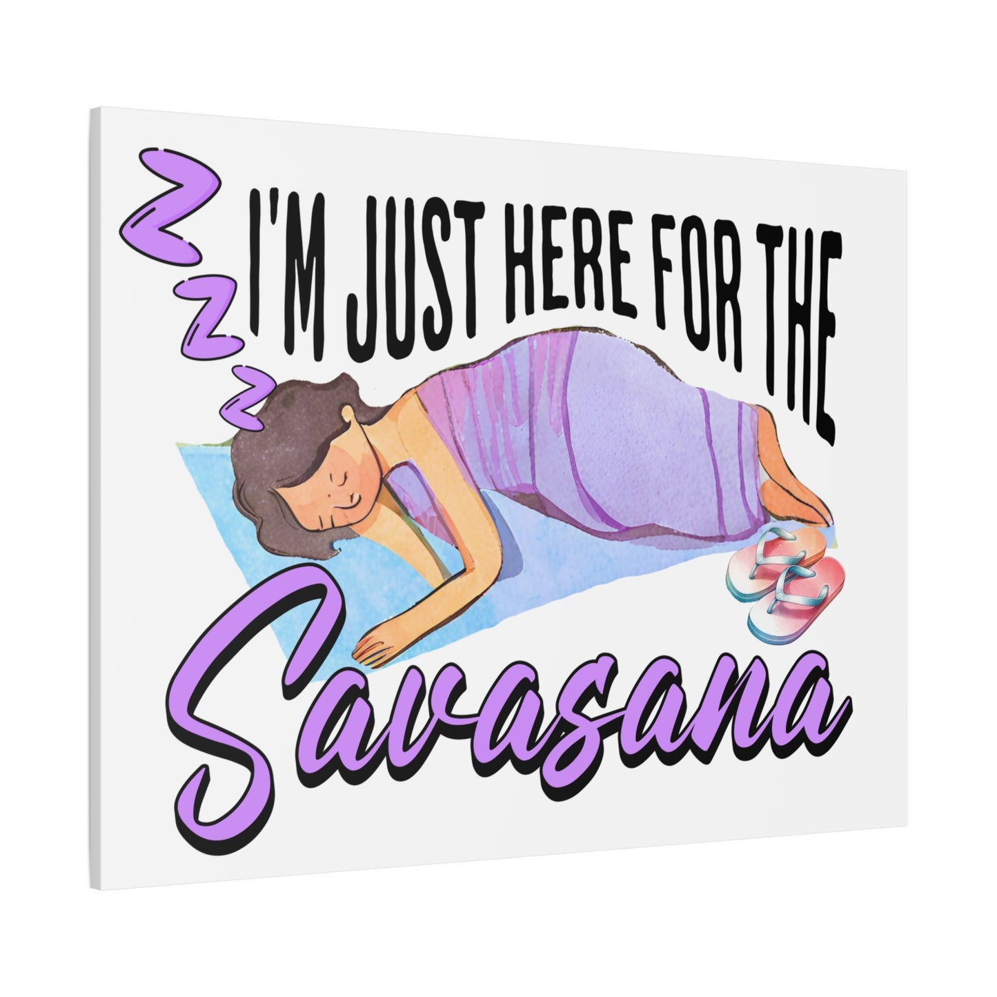 Savasana Wall Art, Yoga Decor, Relaxation Canvas, Mindfulness Gift, Bedroom Art, Unique Yoga Print, Meditation Decor