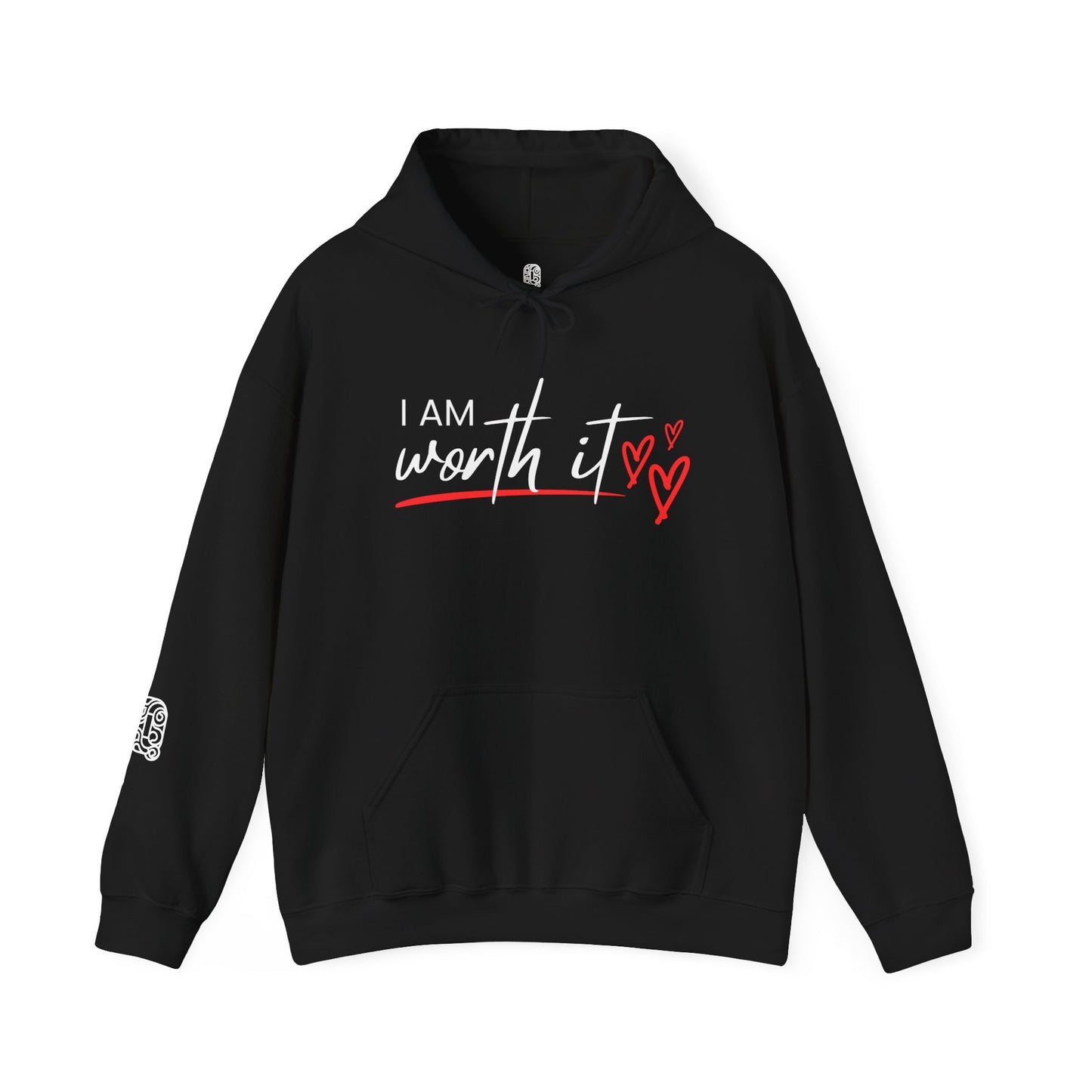 Empowerment Graphic Hoodie, Self Worth Sweatshirt, You Are Worth It Pullover, Inspirational Unisex Hoodie, Motivational Graphic Jumper - Quirkside Creations