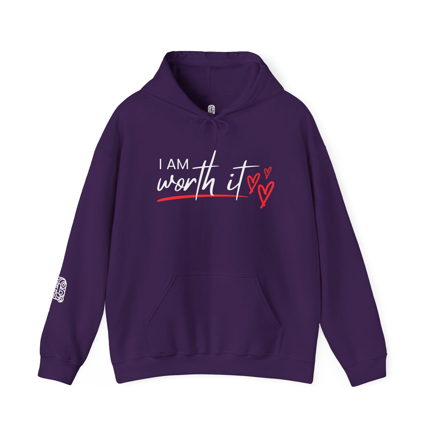 Empowerment Graphic Hoodie, Self Worth Sweatshirt, You Are Worth It Pullover, Inspirational Unisex Hoodie, Motivational Graphic Jumper - Quirkside Creations