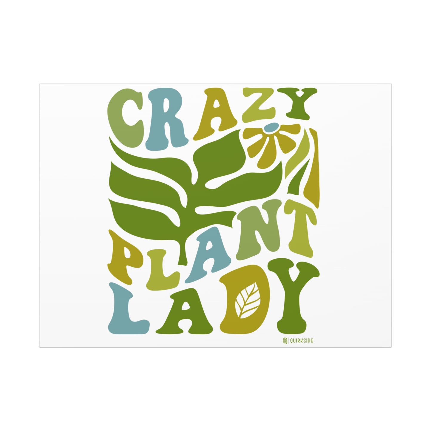 Matte Canvas Art - Crazy Plant Lady Wall Decor, Indoor Plant Lover Gift, Boho Home Accessories, Greenery Wall Art, Housewarming Present