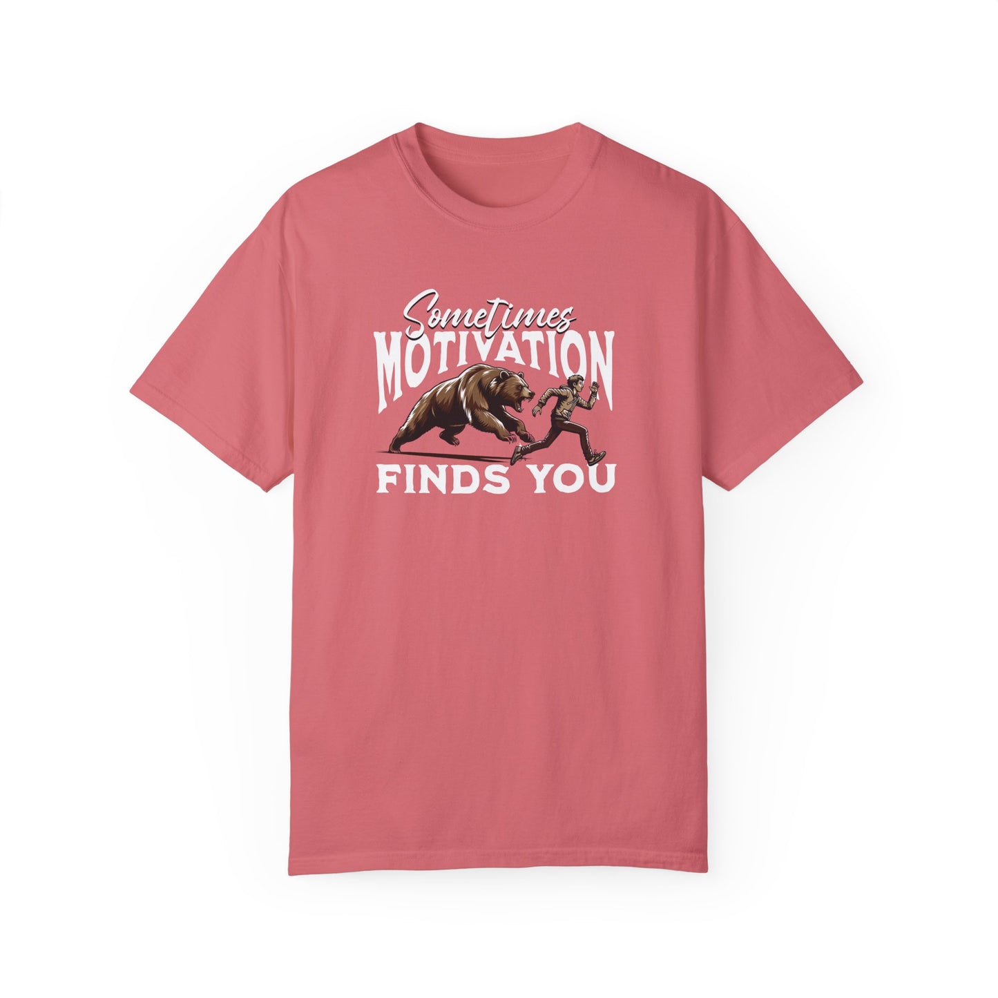 Funny Running Motivation Unisex T-shirt, Bear Chasing Humor Tee, Workout Inspiration Shirt, Fitness Apparel, Running Gift - Quirkside Creations