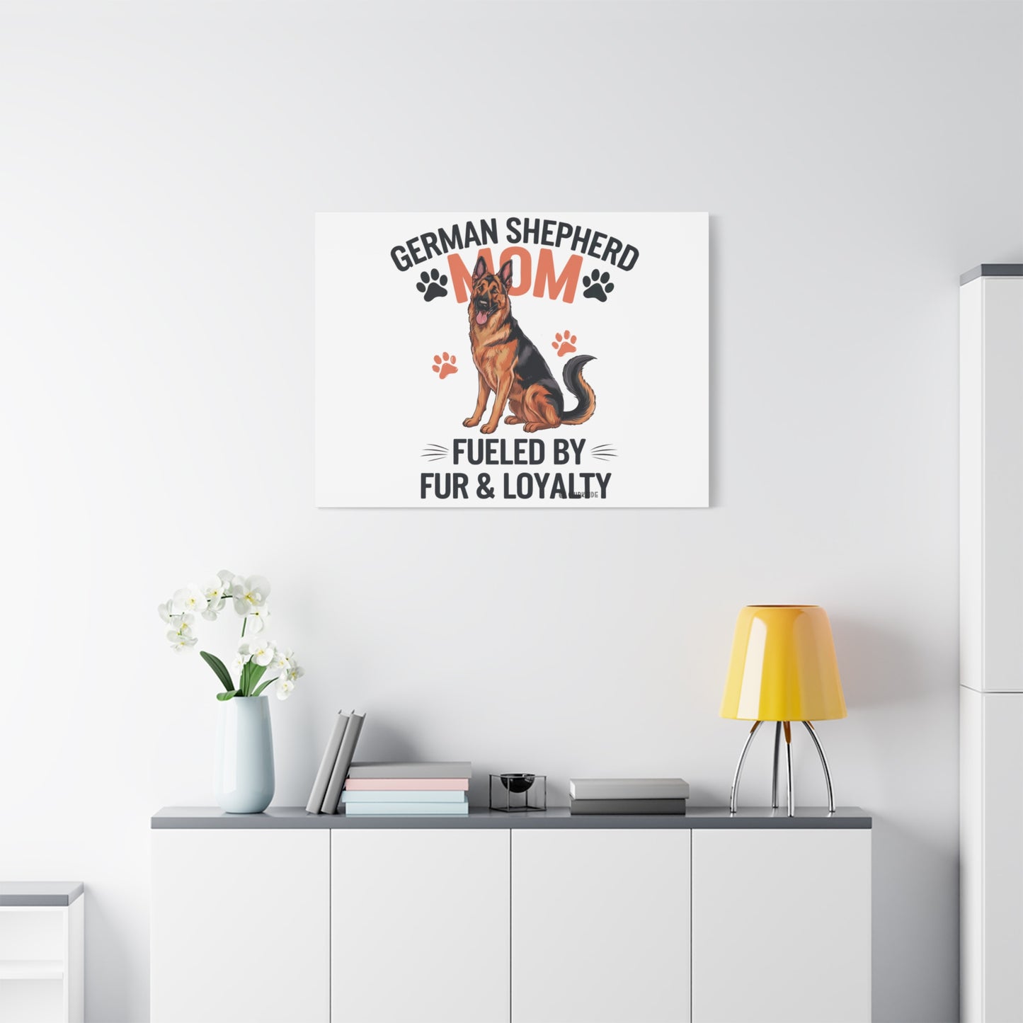 German Shepherd Mom Canvas Wall Art, Dog Lover Decor, Pet Owner Gift, Home Sweet Home Art, Animal Lover Wall Decor