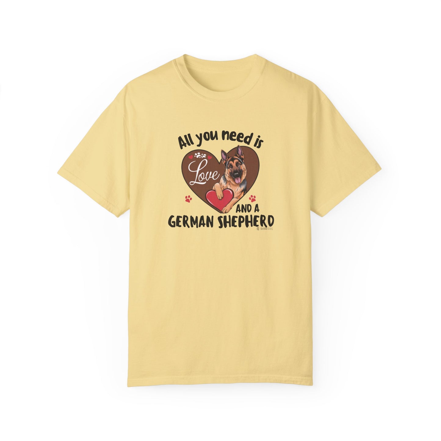 German Shepherd Dog Lover Unisex Garment-Dyed T-shirt, Parent Gift, Funny Dog Tee, Dog Mom Shirt, Gift for Dog Lovers