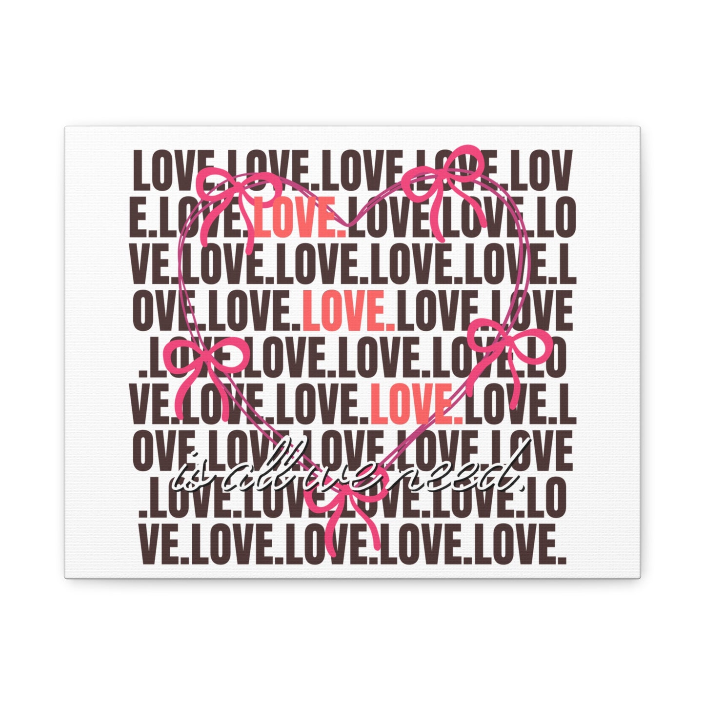 Love-Themed Canvas Art, Heart Wall Decor, Valentine's Gift, Romantic Home Decor, Engagement Present
