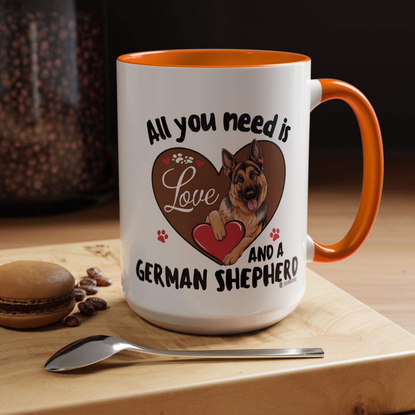 German Shepherd Love Mug | Dog Owner Gift | Coffee Cup | Animal Lover Gift | Pet Lover's Mug | Cute Pet Coffee Mug