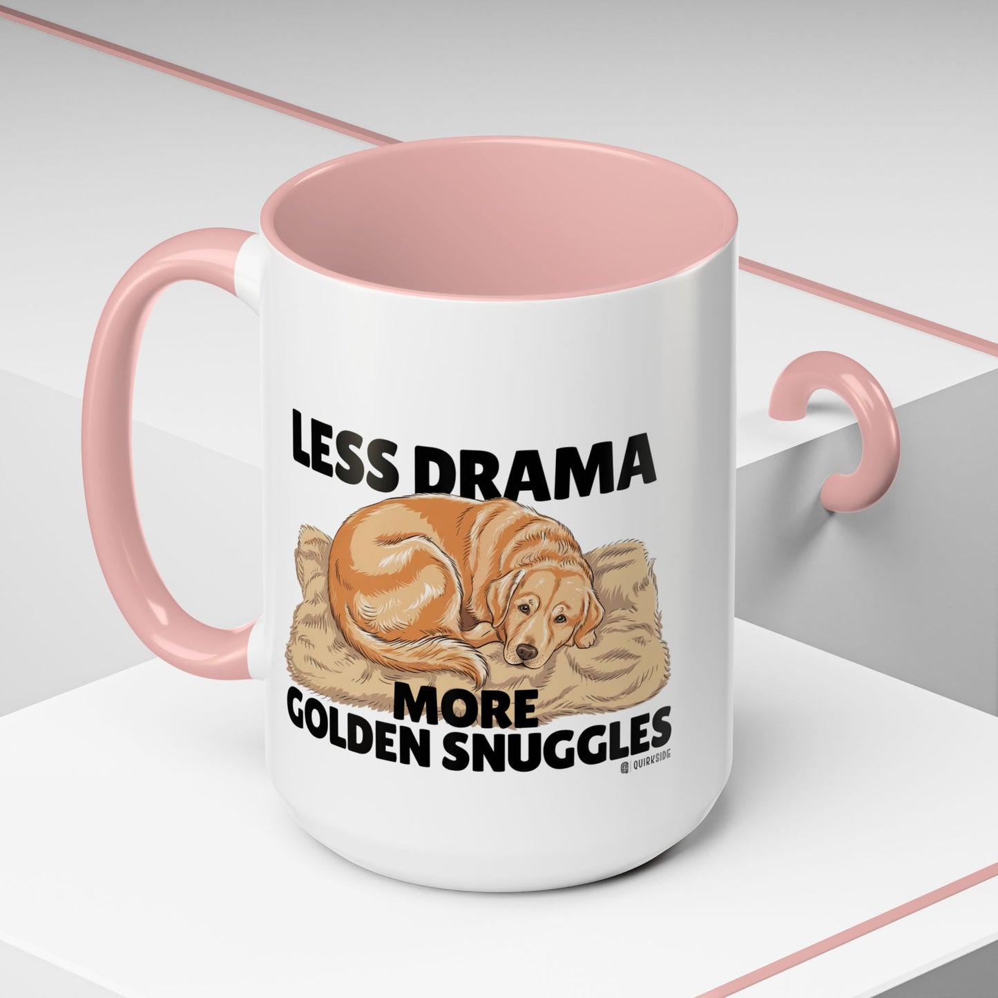 Golden Snuggles Coffee Mug - Less Drama More Snuggles, Dog Lover Gift, Perfect for Home, Funny Dog Mug, Pet Owner Treat