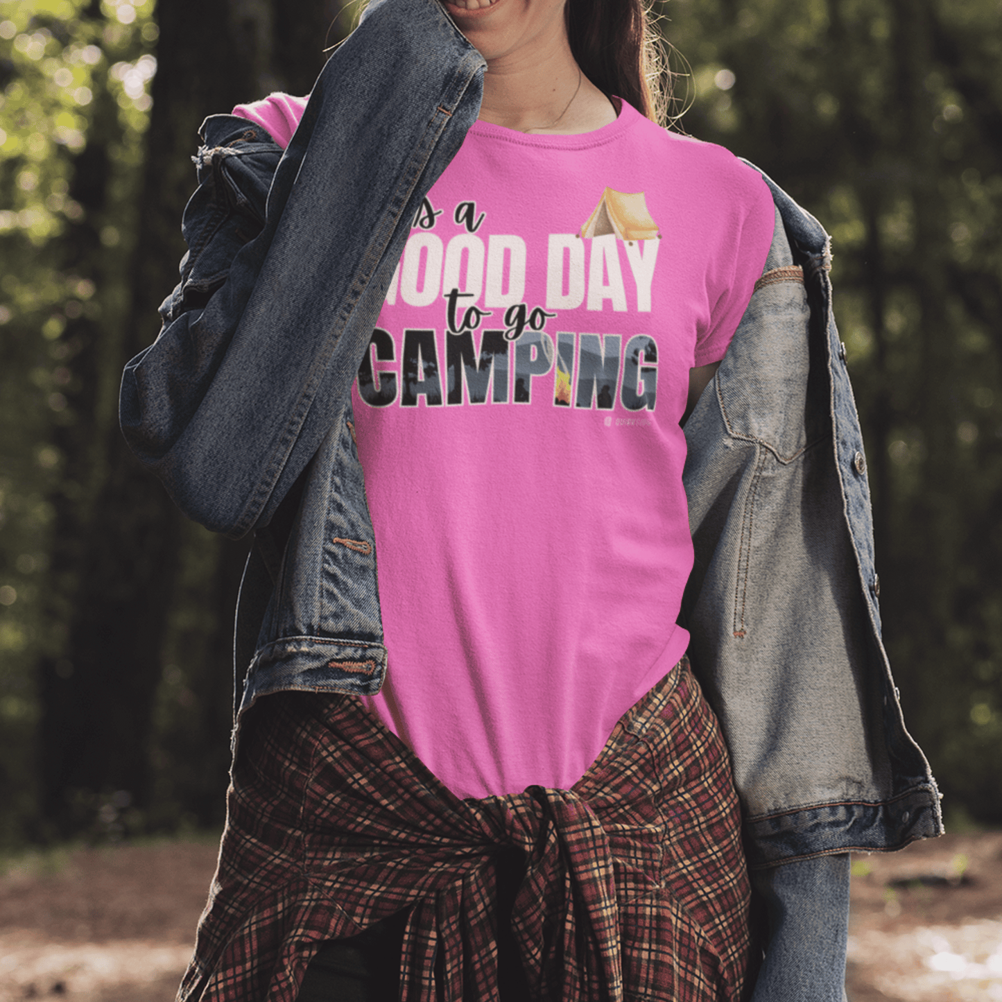 Premium Unisex Camping Enthusiast T-shirt - Great Day to Go Camping Design