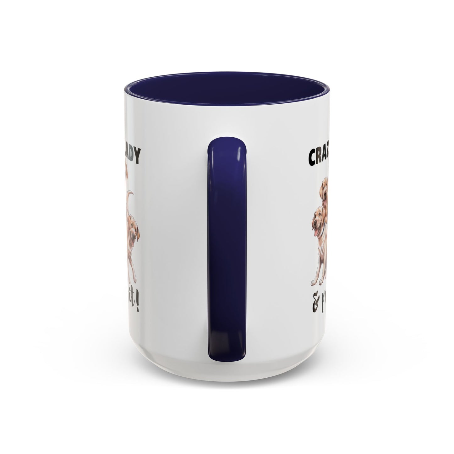 Crazy Lab Lady Coffee Mug - Dog Lover Gift, Pet Mom Mug, Funny Lab Dog Mug, Coffee Cup for Dog Owners, Animal Lover's Accessories