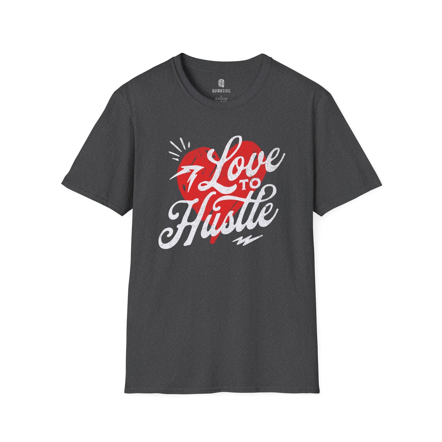 Hustle Graphic Tee, Motivational Shirt, Workout Top, Fitness T-Shirt, Inspirational Apparel - Quirkside Creations