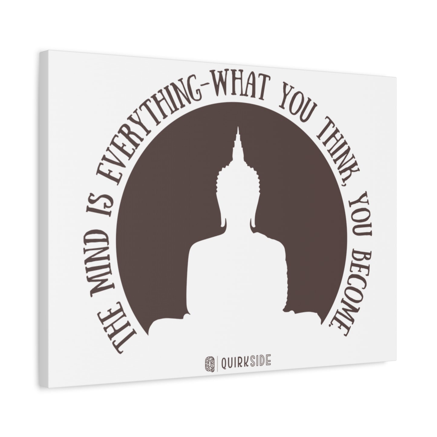 Mindfulness Buddha Canvas Art, Inspirational Wall Decor, Meditation Quote Print, Zen Home Decor, Gift for Yogis and Mindfulness Lovers