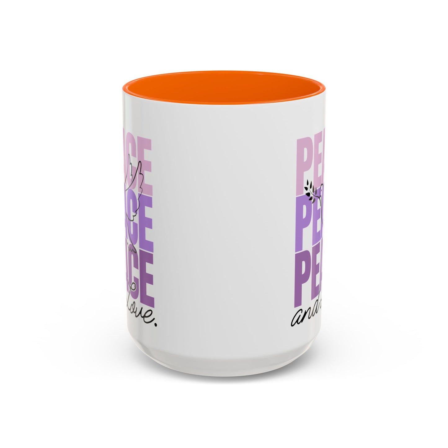Peace and Love Accent Mug