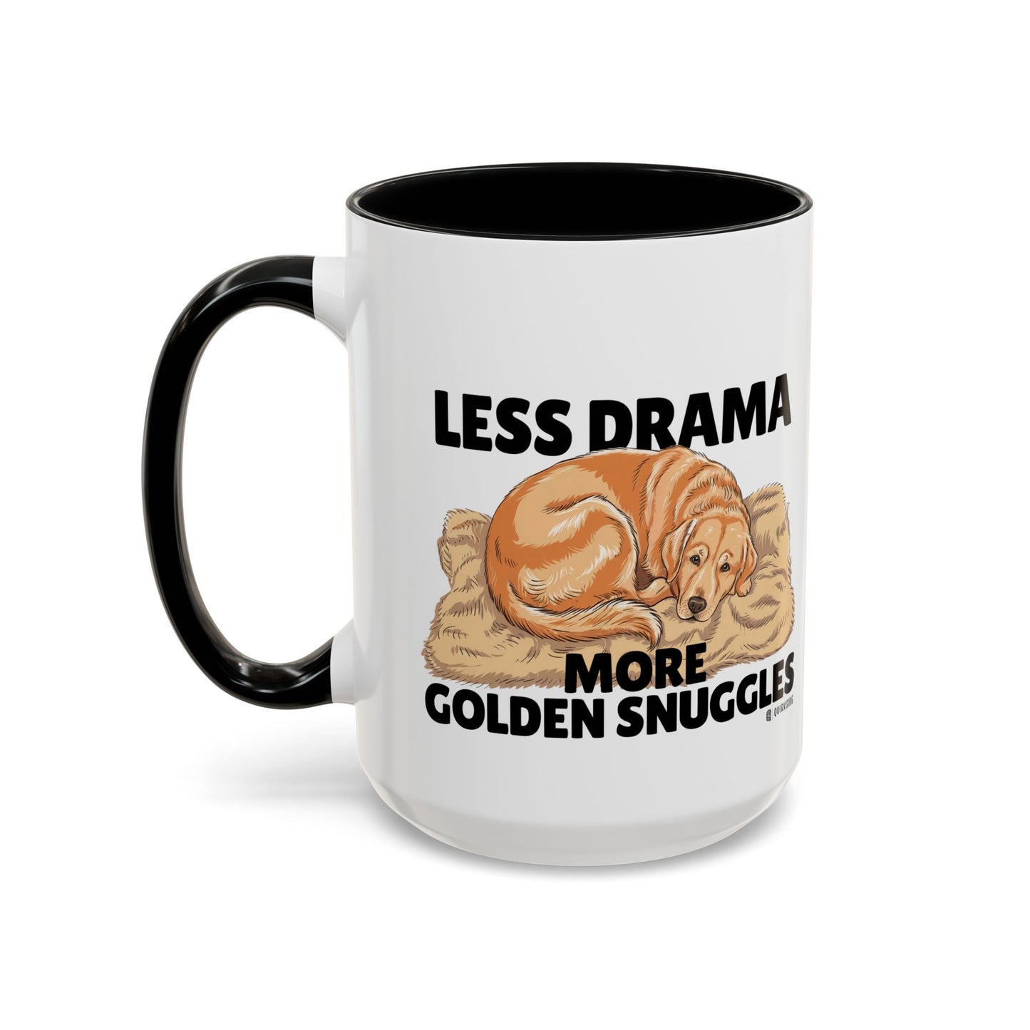 Golden Snuggles Coffee Mug - Less Drama More Snuggles, Dog Lover Gift, Perfect for Home, Funny Dog Mug, Pet Owner Treat