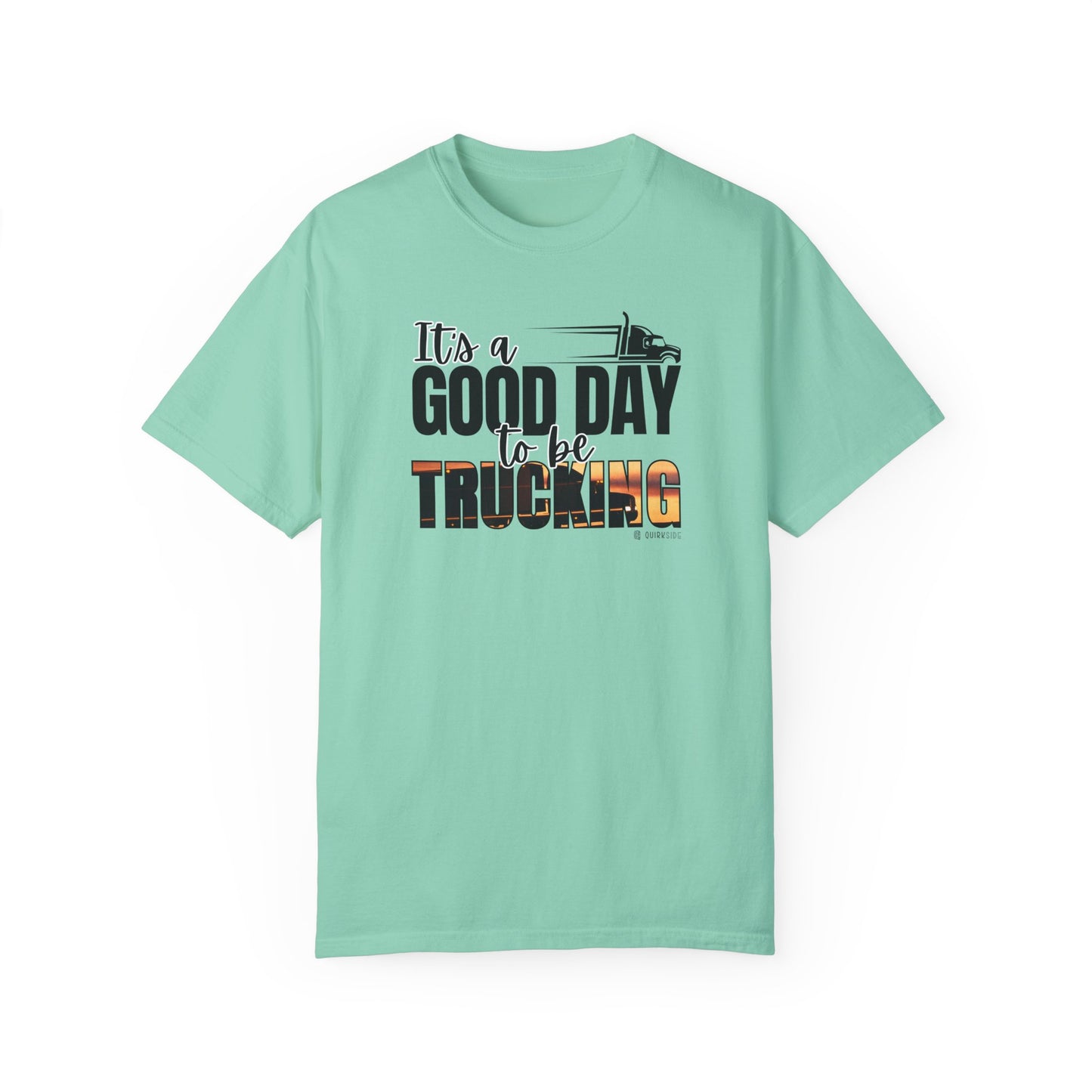Trucking T-shirt, Truckers Tee, Highway Driver Shirt, On The Road Top, Unisex Tee, Comfortable Garment-Dyed Shirt