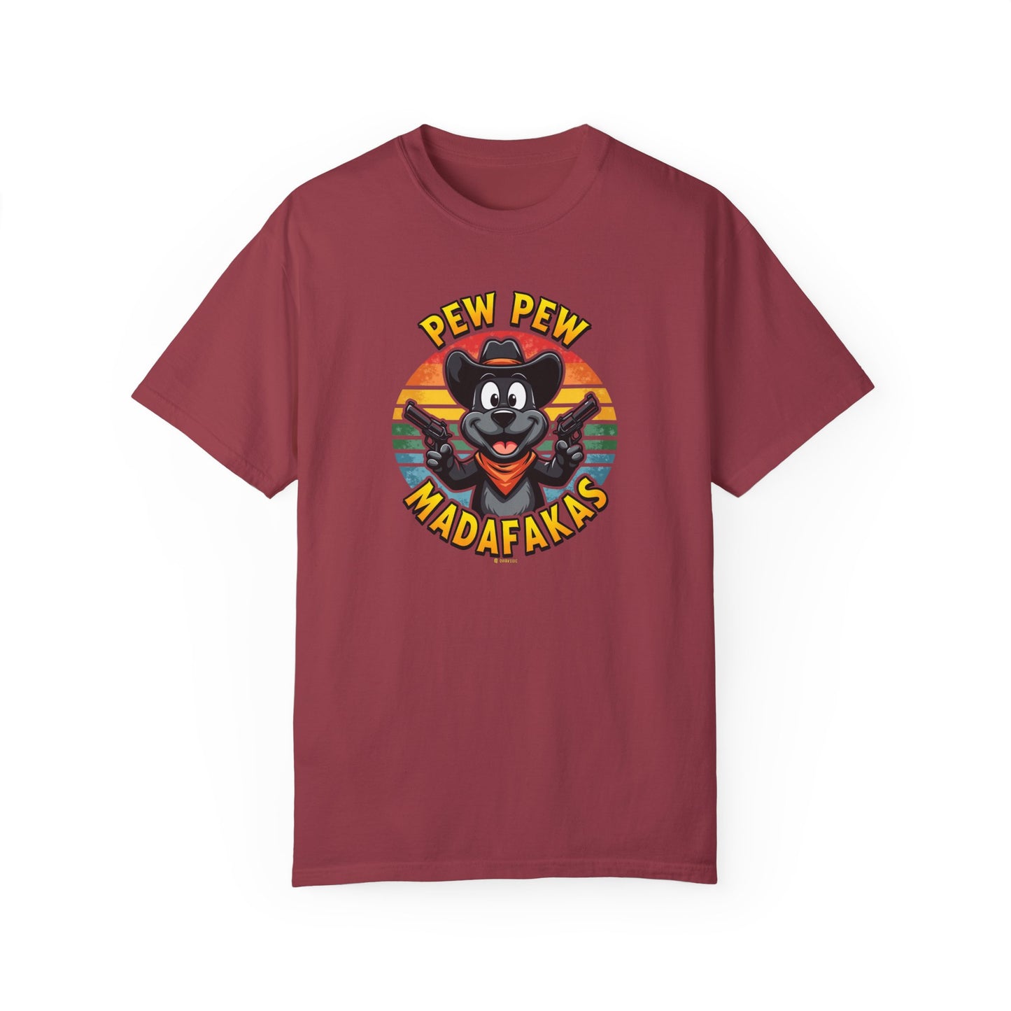 Cowboy Dog Funny T-Shirt, Western Style Tee, Unisex Garment-Dyed Shirt, Dog Lover Gift, Rodeo Apparel