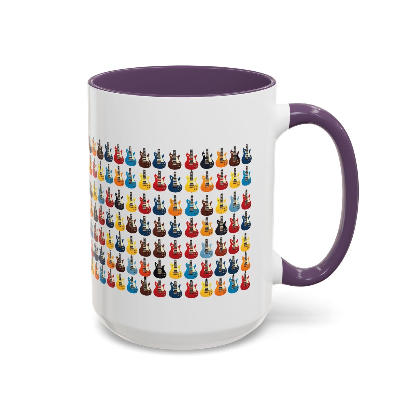 Coffee Mug - Wall of Guitars Design - Music Lover Gift