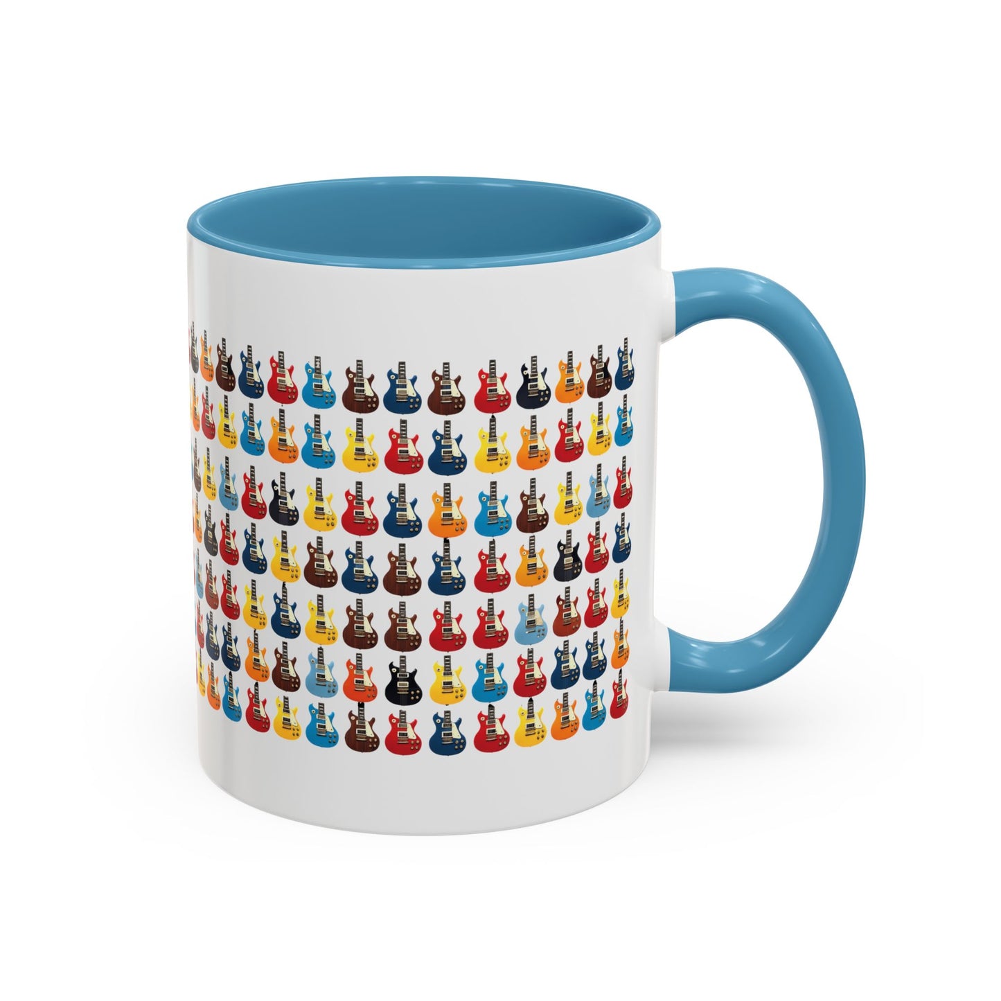 Coffee Mug - Wall of Guitars Design - Music Lover Gift