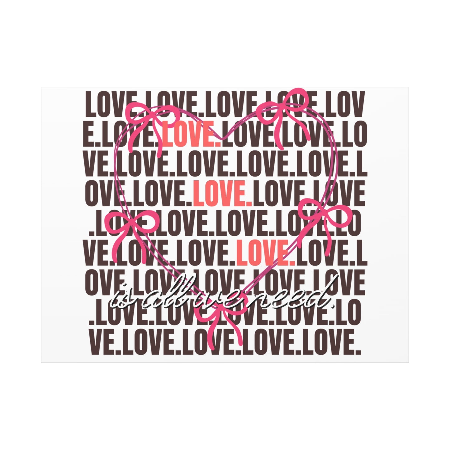 Love-Themed Canvas Art, Heart Wall Decor, Valentine's Gift, Romantic Home Decor, Engagement Present