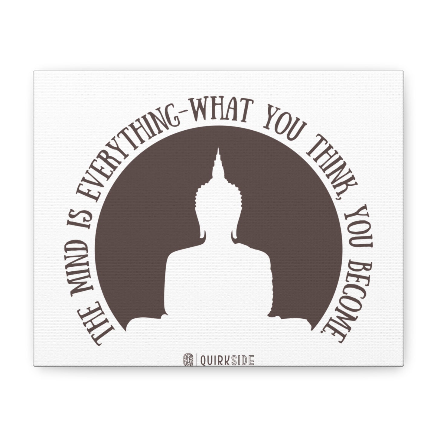 Mindfulness Buddha Canvas Art, Inspirational Wall Decor, Meditation Quote Print, Zen Home Decor, Gift for Yogis and Mindfulness Lovers