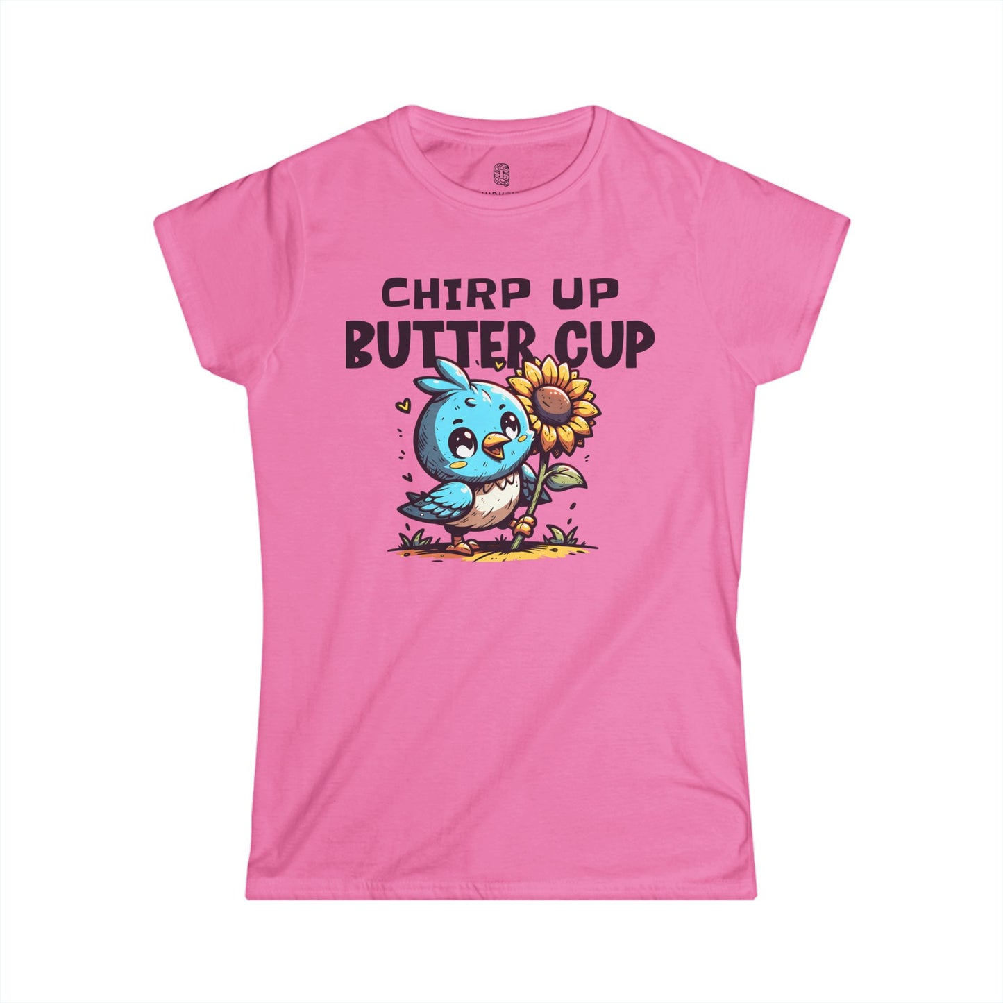 Quirkside 'Chirp Up Buttercup' Women's Softstyle Tee - Quirkside Creations