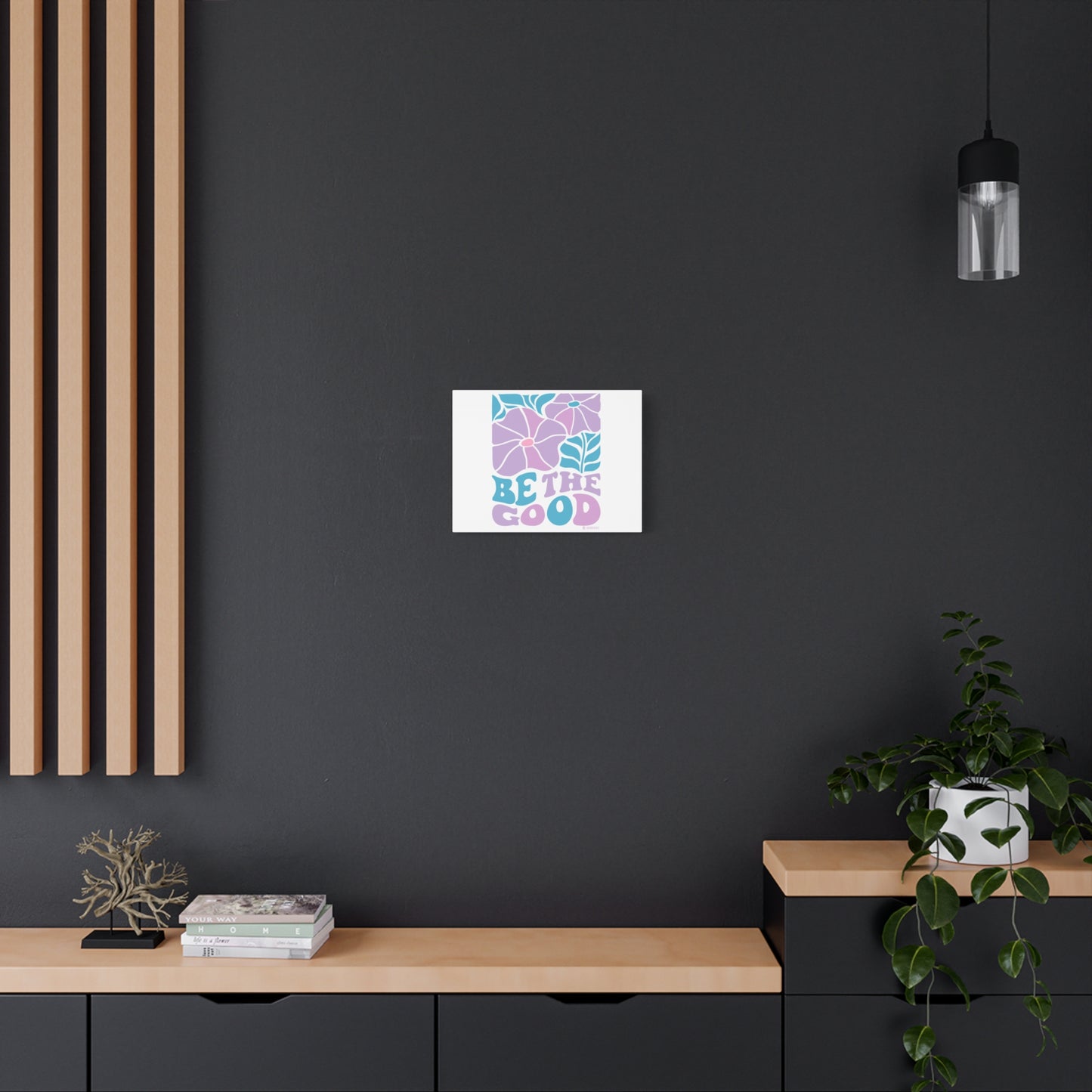 Inspirational Wall Art Canvas, Positive Vibes Home Decor, 'Be The Good' Motivational Artwork, Gift for Home, Office or Nursery