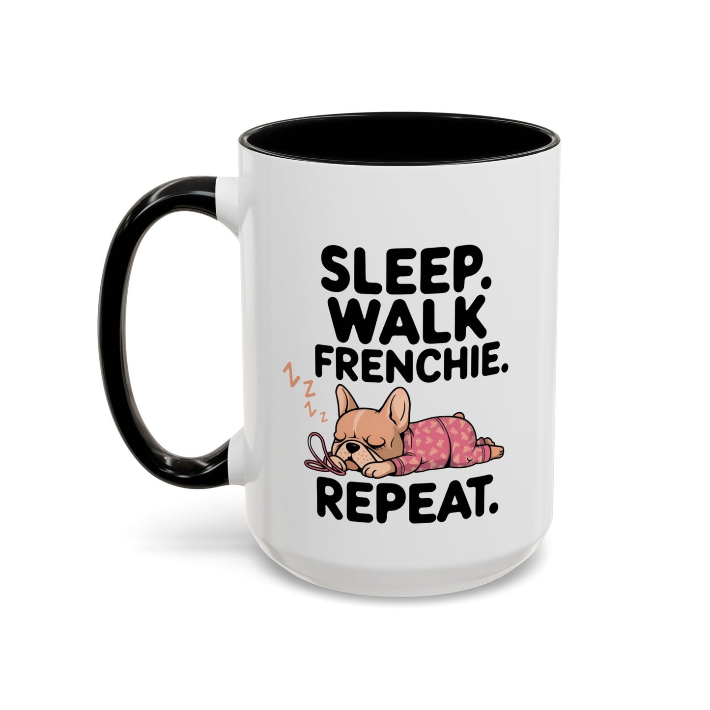 French Bulldog Coffee Mug with Cute Sleepy Design, Dog Lover Gift, Humorous Mug, Pet Owner Essentials, Frenchie Appreciation