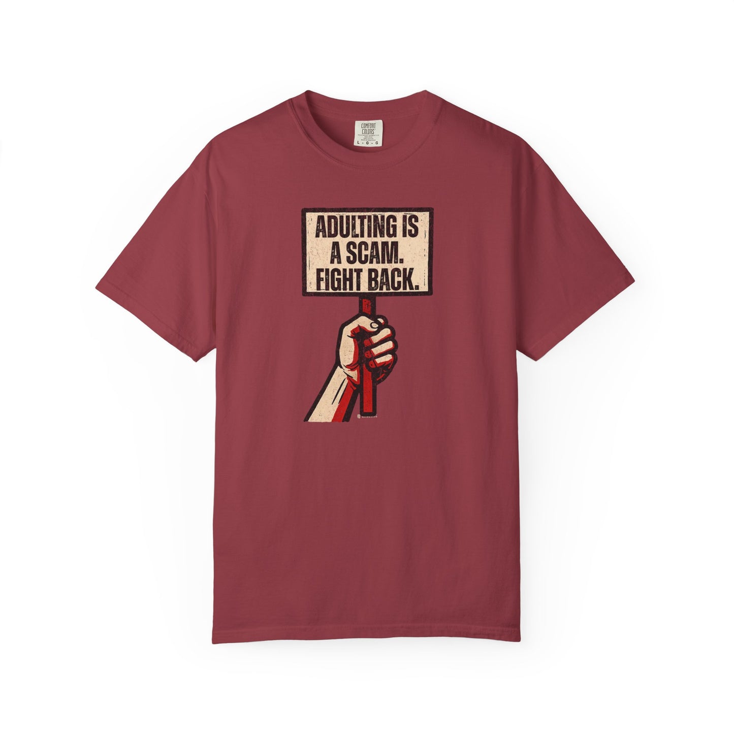 Adulting Is A Scam T-Shirt, Funny Unisex Tee, Gift for Millennials, Casual Wear, Humor Shirt, Relaxed Fit T-Shirt