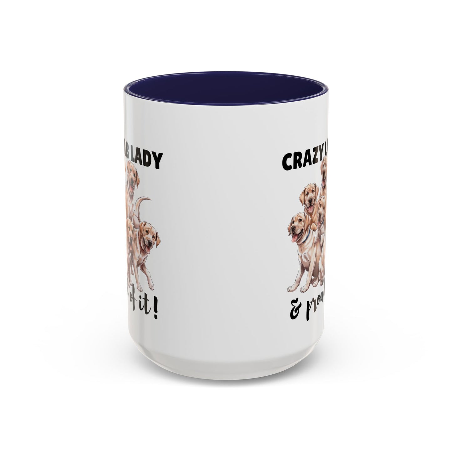 Crazy Lab Lady Coffee Mug - Dog Lover Gift, Pet Mom Mug, Funny Lab Dog Mug, Coffee Cup for Dog Owners, Animal Lover's Accessories