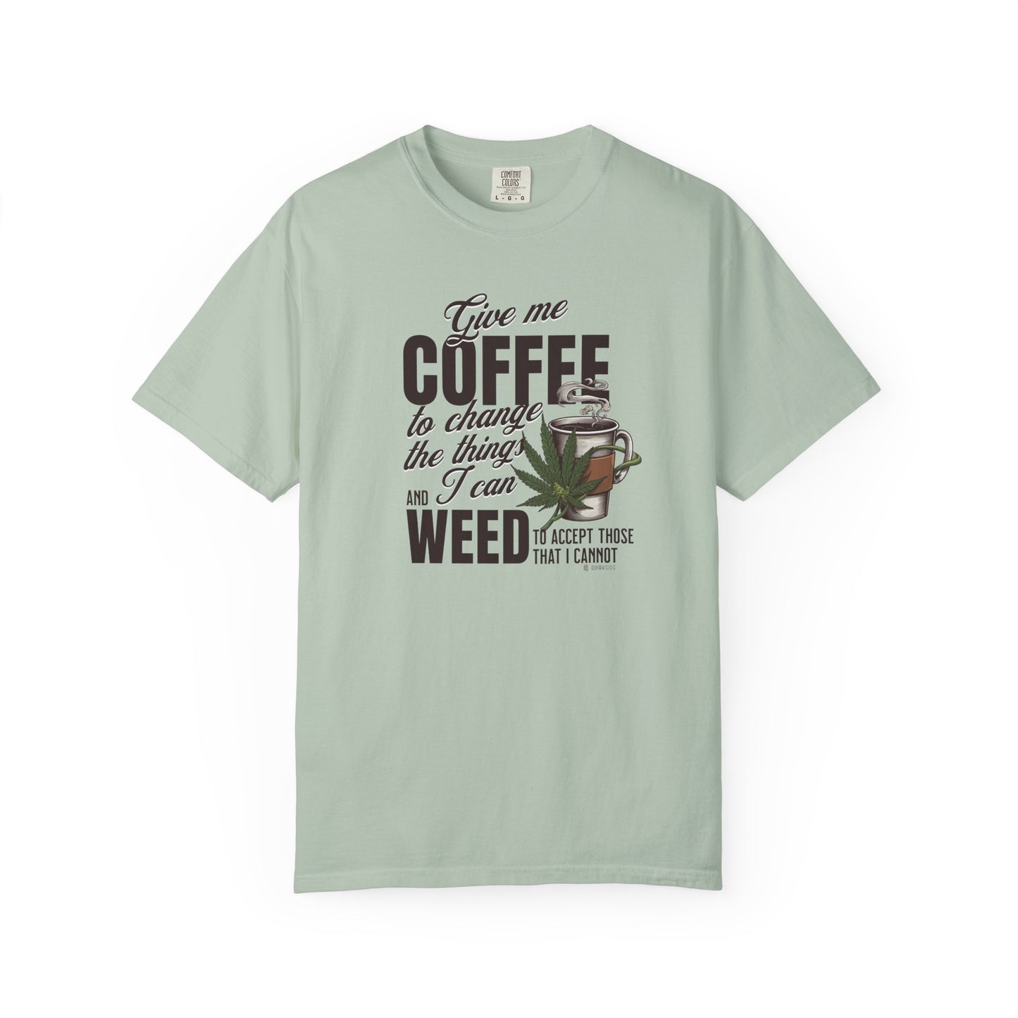 Coffee and Weed Funny Unisex T-shirt, Hilarious Tee for Coffee and Cannabis Lovers, Relaxed Fit Shirt for Daily Wear, Gift for Friends,