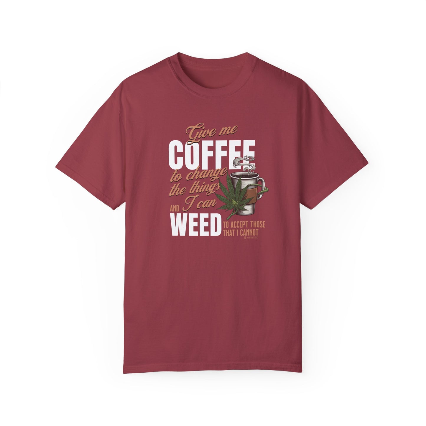 Coffee and Weed Funny Unisex T-shirt, Hilarious Tee for Coffee and Cannabis Lovers, Relaxed Fit Shirt for Daily Wear, Gift for Friends,