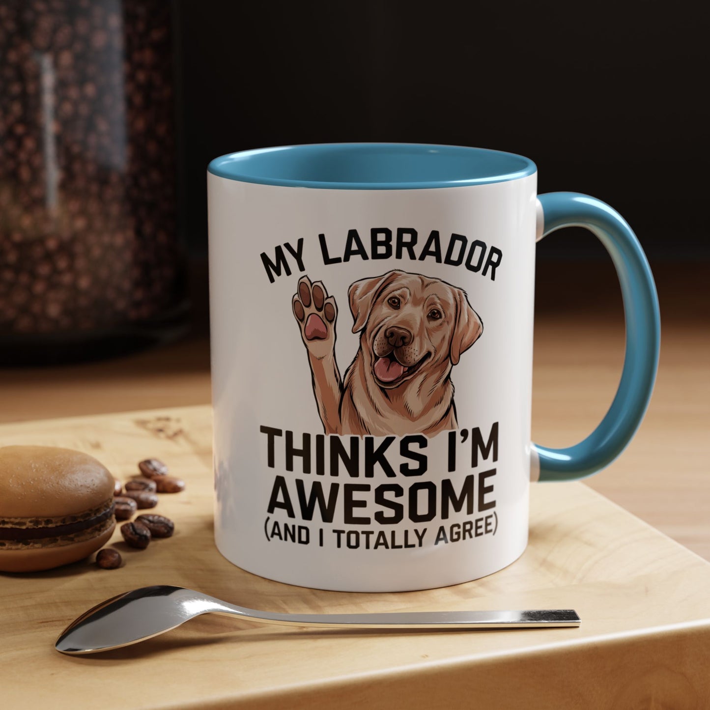 Labrador Coffee Mug – My Labrador Thinks I'm Awesome (Unique Gift for Dog Lovers, Pet Owners, Fun Coffee Cup)