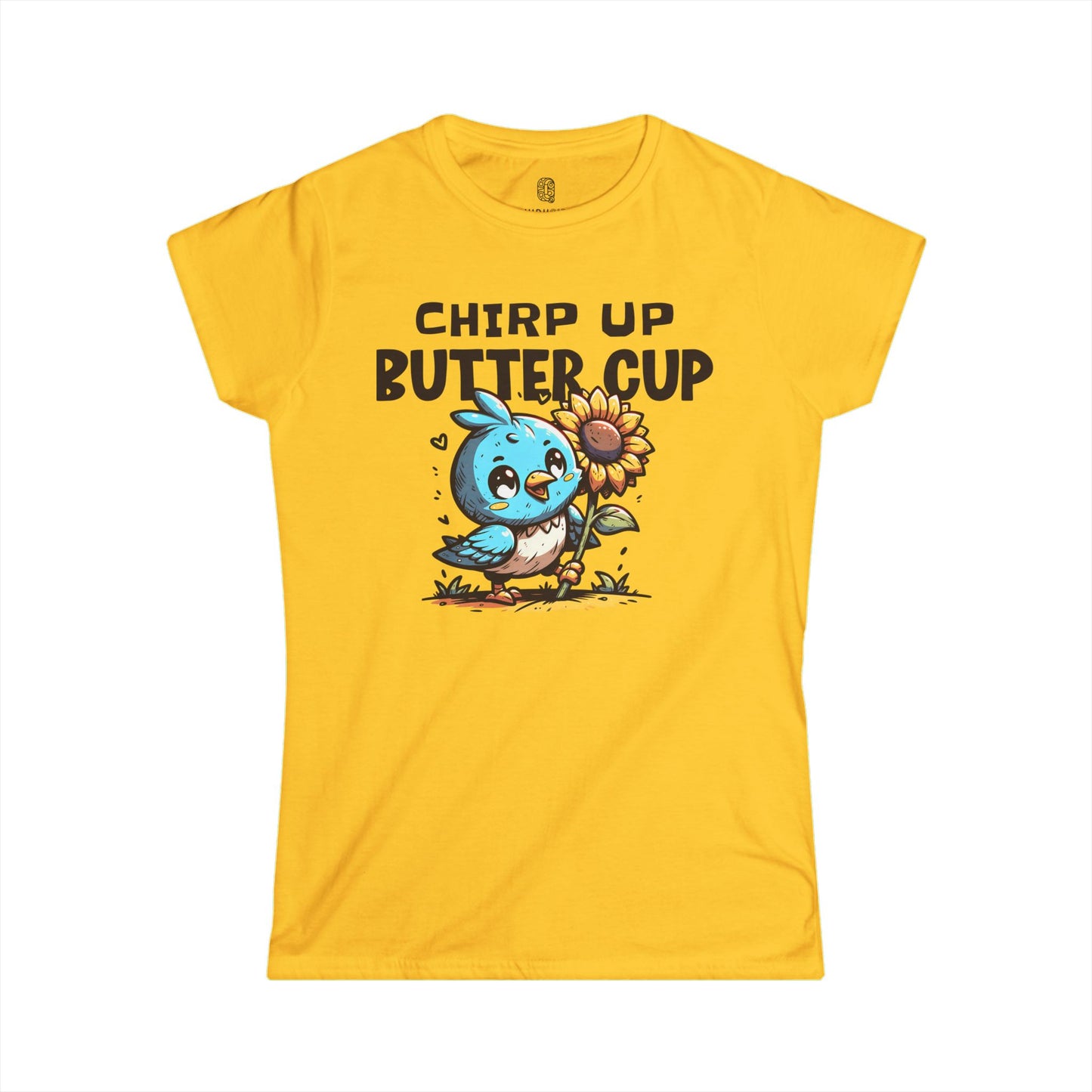 Quirkside 'Chirp Up Buttercup' Women's Softstyle Tee - Quirkside Creations