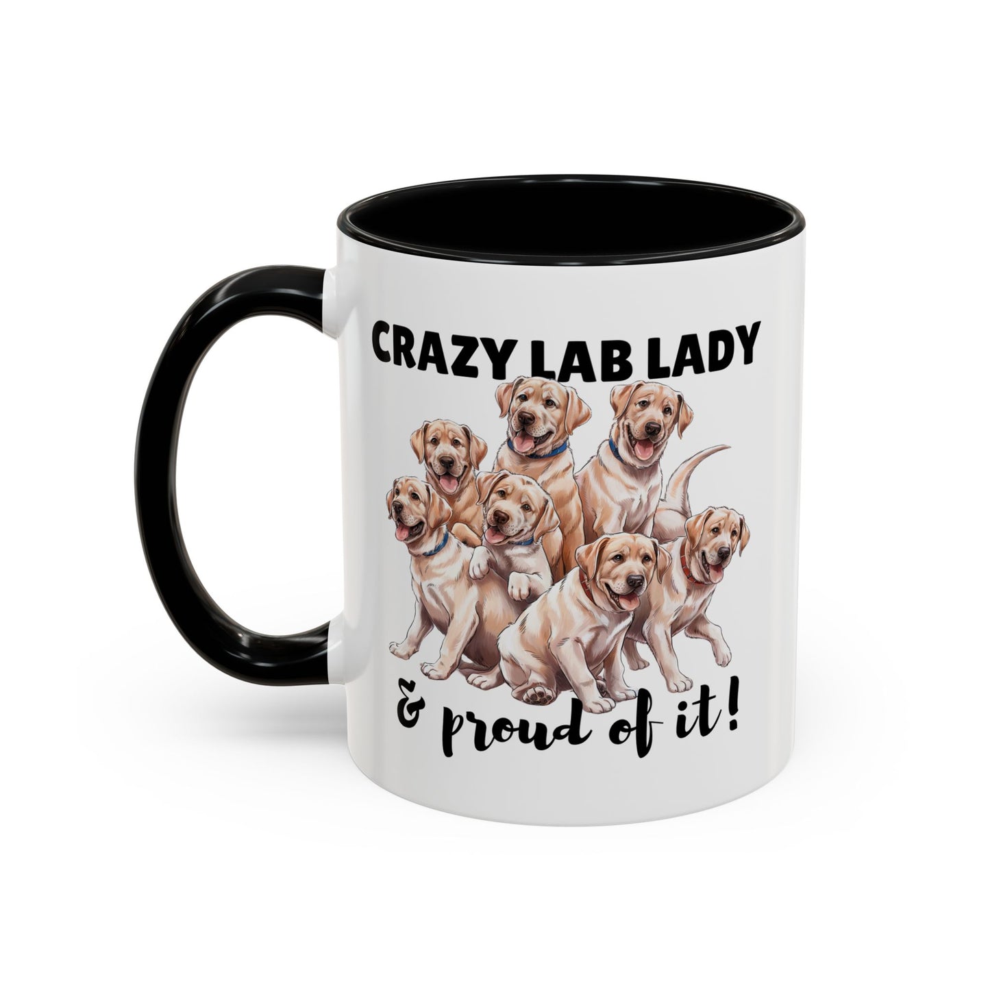 Crazy Lab Lady Coffee Mug - Dog Lover Gift, Pet Mom Mug, Funny Lab Dog Mug, Coffee Cup for Dog Owners, Animal Lover's Accessories