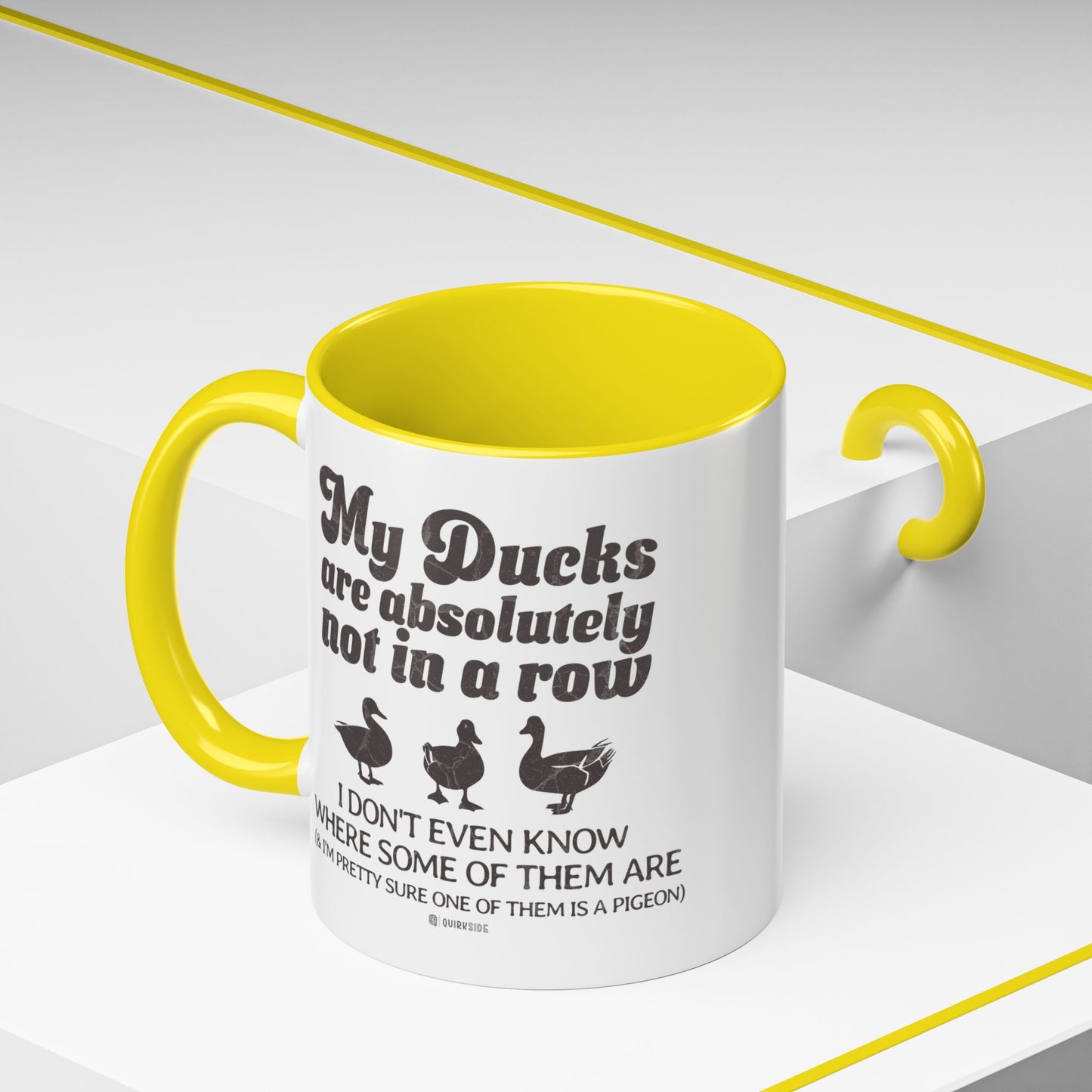 Humorous Accent Coffee Mug, Gift for Duck Lovers, Quirky Coffee Cup for Home or Office, Fun Mug for Birthdays, Funny Office Gift