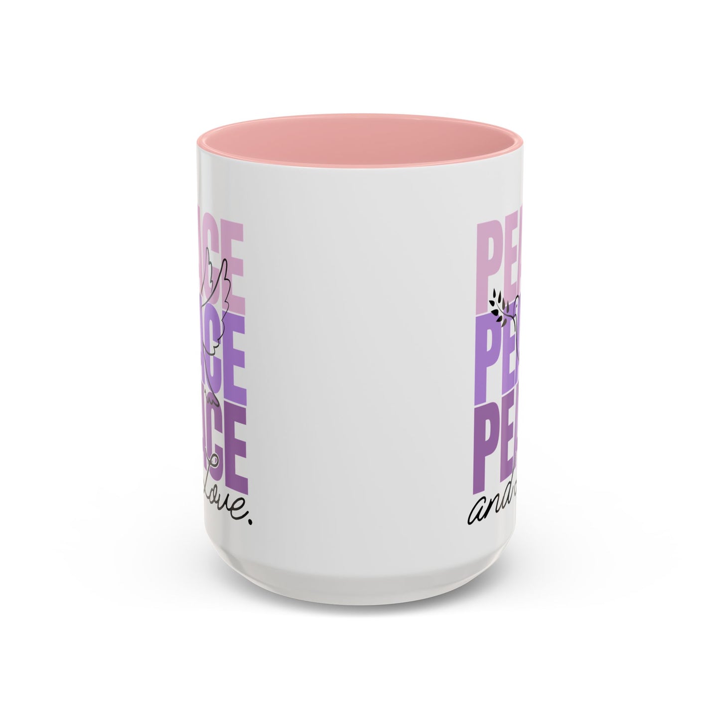Peace and Love Accent Mug