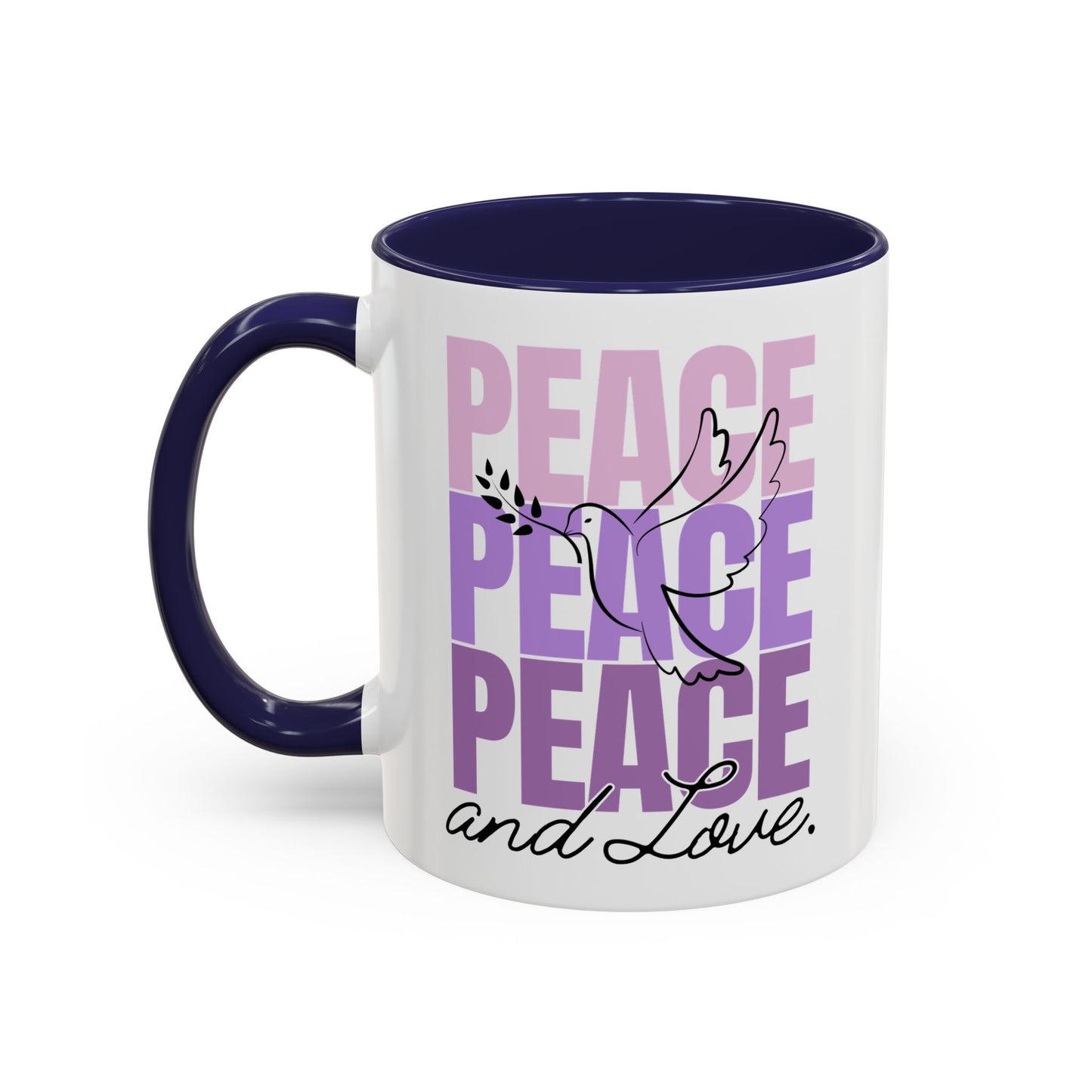 Peace and Love Accent Mug