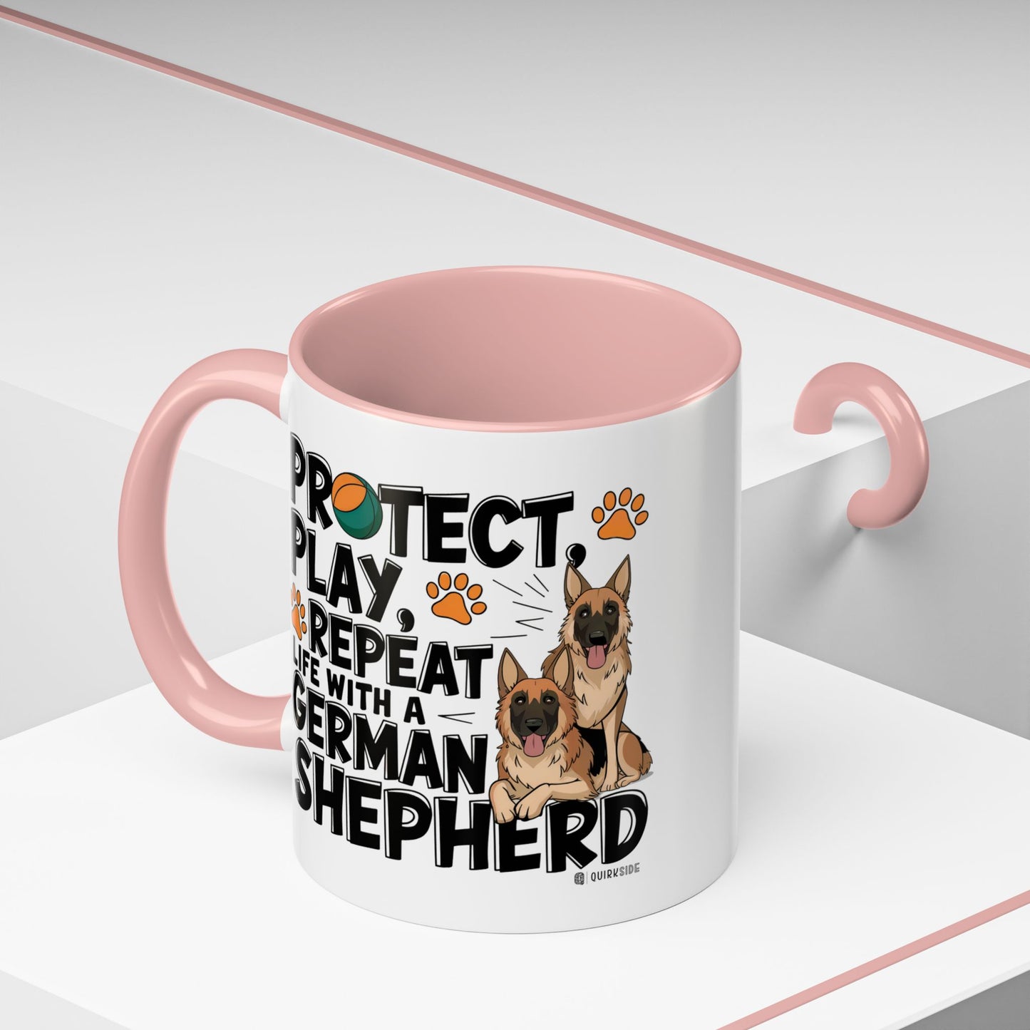 German Shepherd Lover's Accent Coffee Mug - Perfect Gift for Dog Owners, Pet Lovers, Birthdays, Holidays, Home Decor